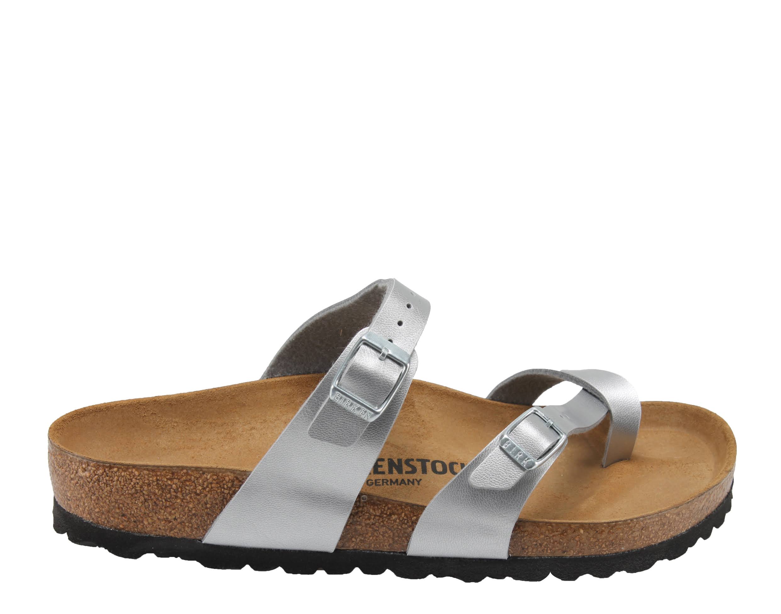Birkenstock Women's Mayari Sandal - 39 - Silver Birko-Flor