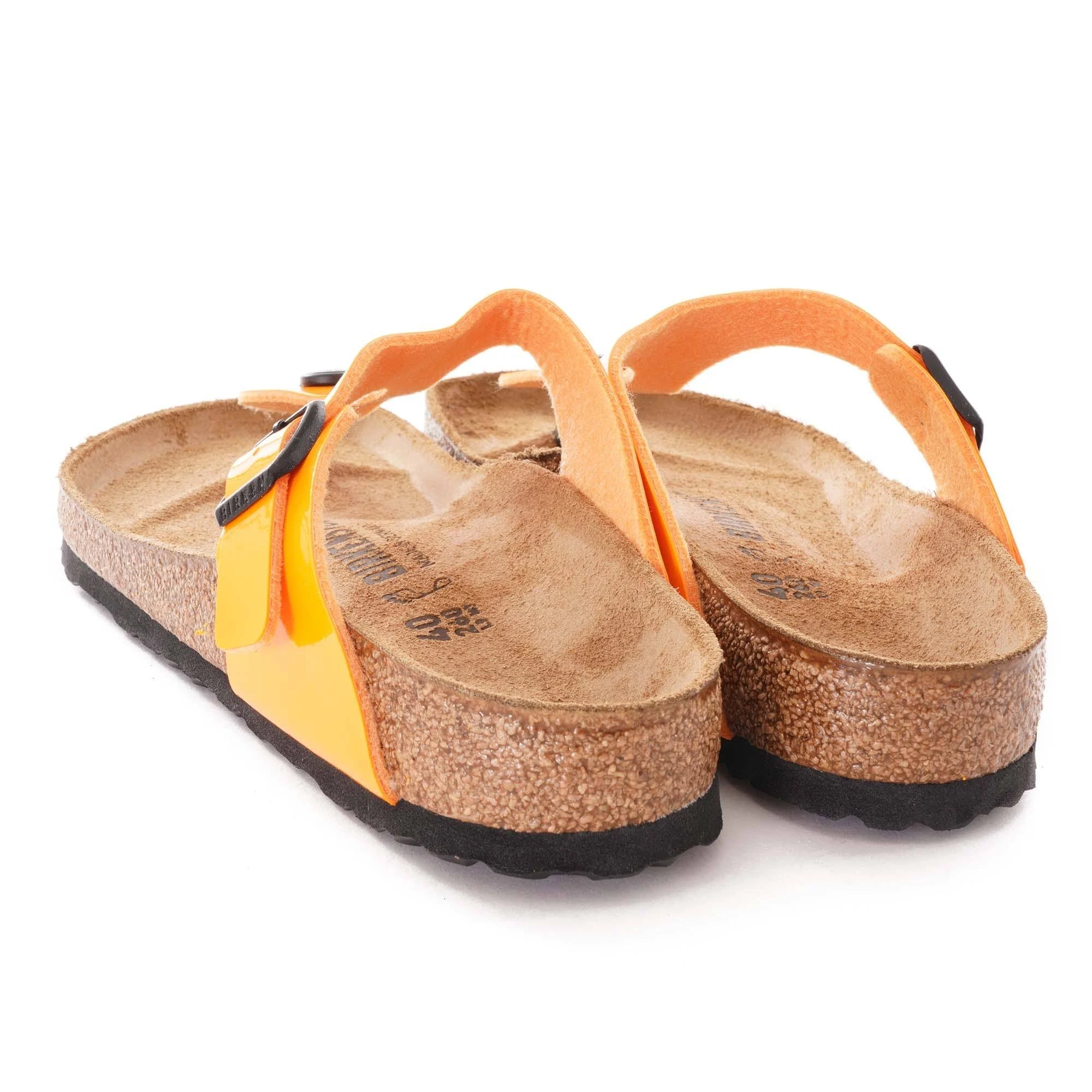 Birkenstock Gizeh Birko-Flor Patent Marygold Thong Sandals