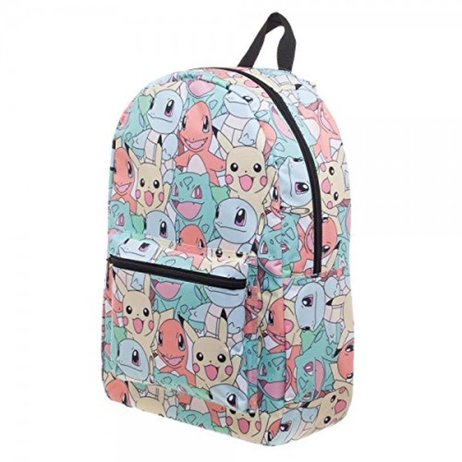 Bioworld Pokemon Pastel Kanto Starters All Over Print Backpack