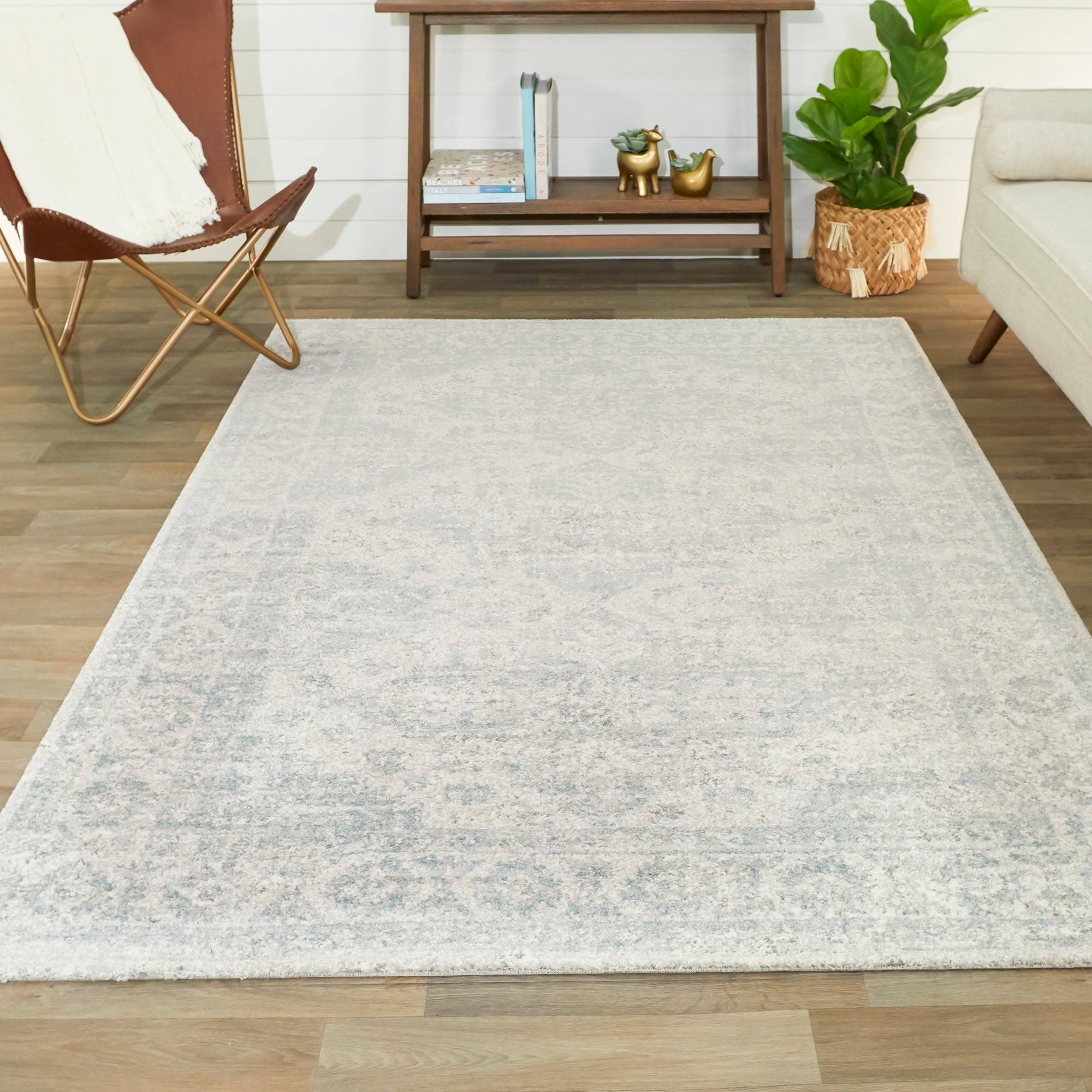 BALTA Pascale Grey 5 ft. x 7 ft. Distressed Oriental Area Rug