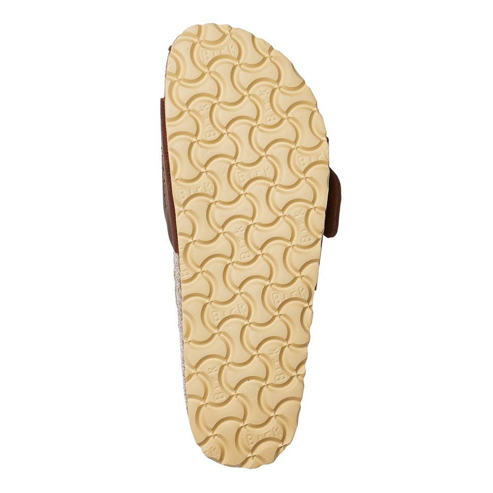 Birkenstock Women's Madrid Big Buckle Oiled Leather Double Strap Sandals - Cognac - EU 42