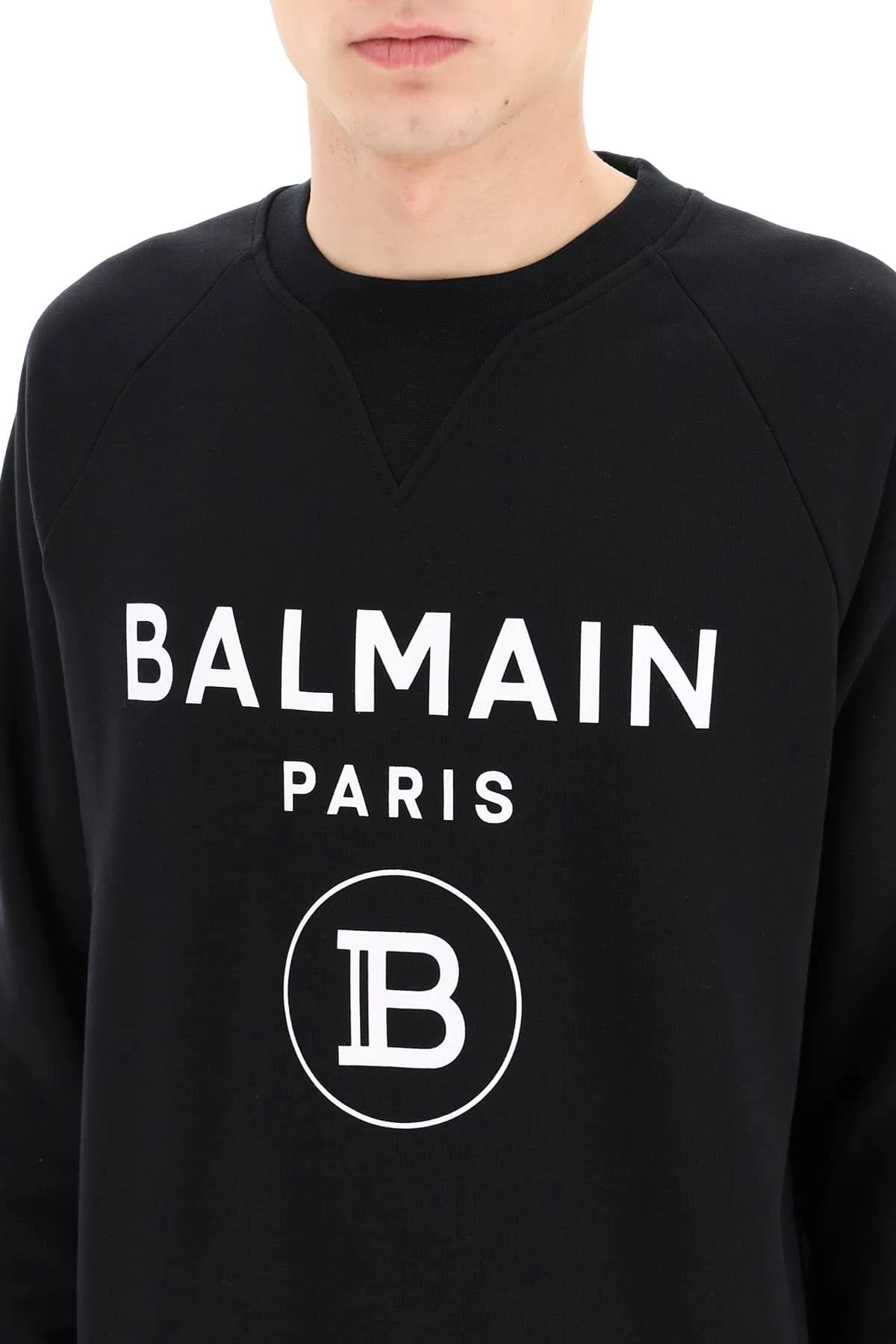 Balmain Logo Print Sweatshirt - Black - Sweatshirts