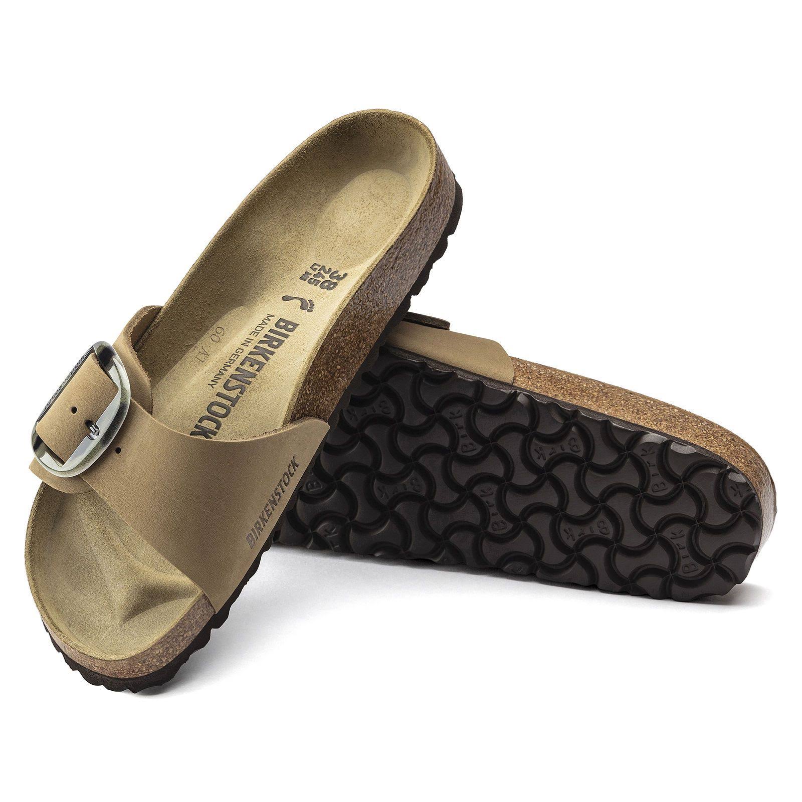 Birkenstock Women's Madrid Big Buckle Oiled Leather Cognac