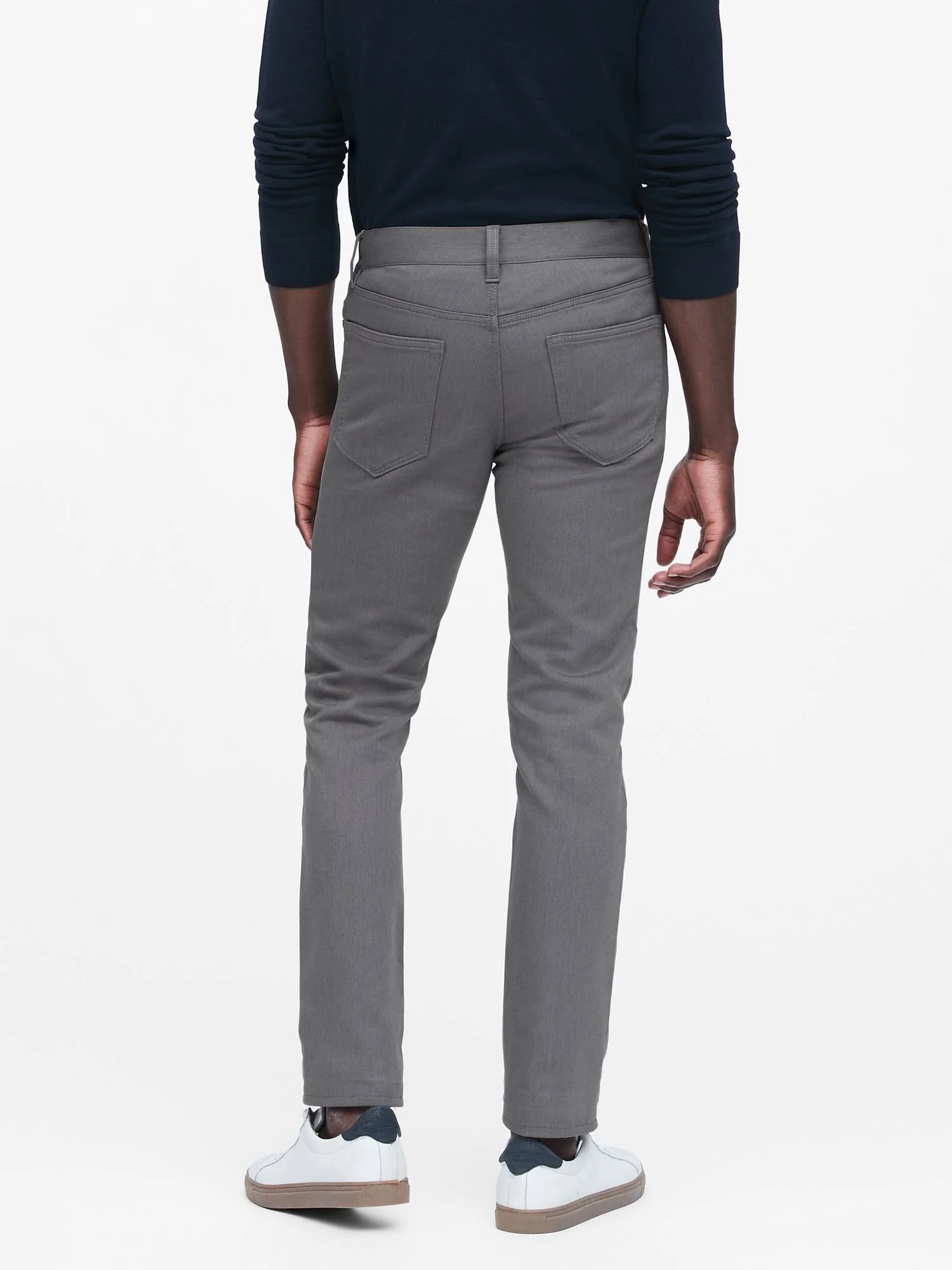 Banana Republic Men's Skinny Heathered Traveler Pant Smoke Gray Size 34W 30L