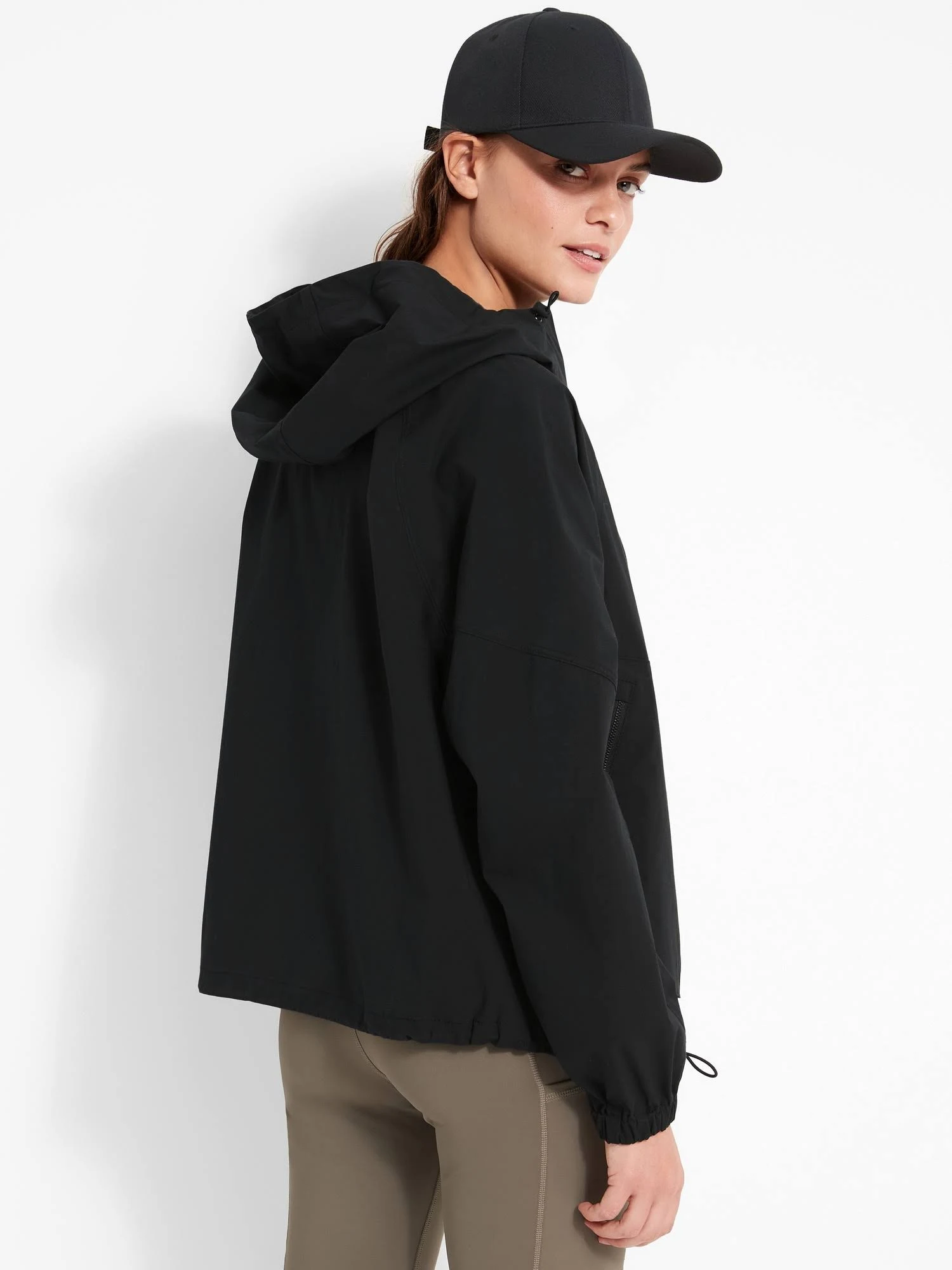 Banana Republic Women's Rain Jacket Black Size S