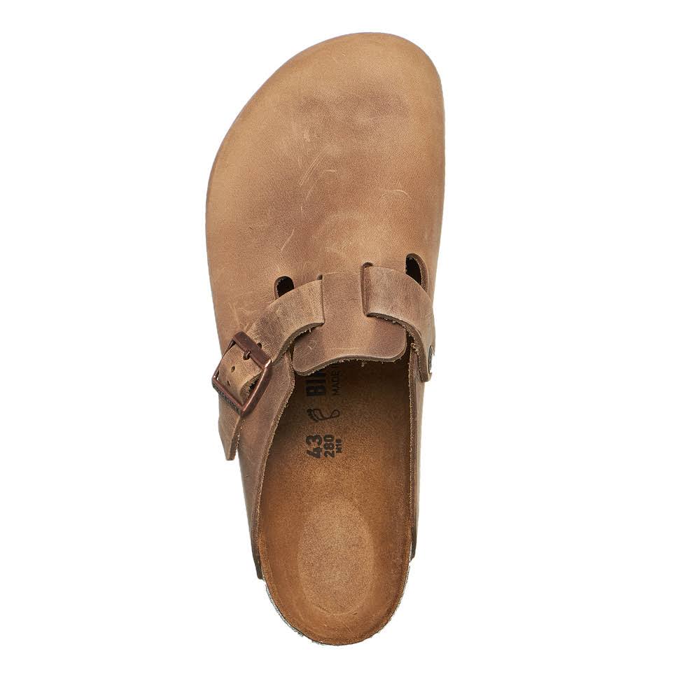 Birkenstock Boston Oiled Leather Tobacco Brown Clogs