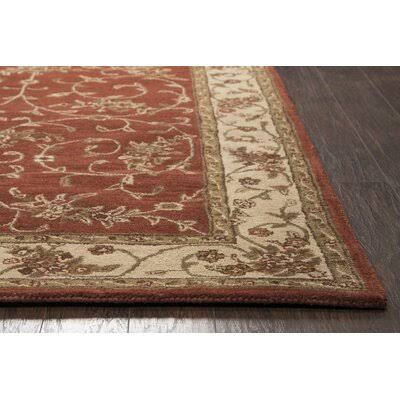 Belen Floral Handmade Tufted Wool Rust/Beige Area Rug Birch Lane Rug Size: Runner 2&6x22 x 8&