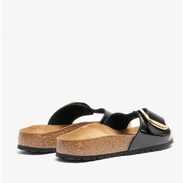 Birkenstock Unisex Madrid Big Buckle Birko-Flor Sandal Patent Black 38