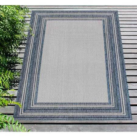 Desantiago Power Loom Navy/Camel Indoor/Outdoor Rug Highland Dunes Rug Size: Runner 1&11x22 x 7&6x22