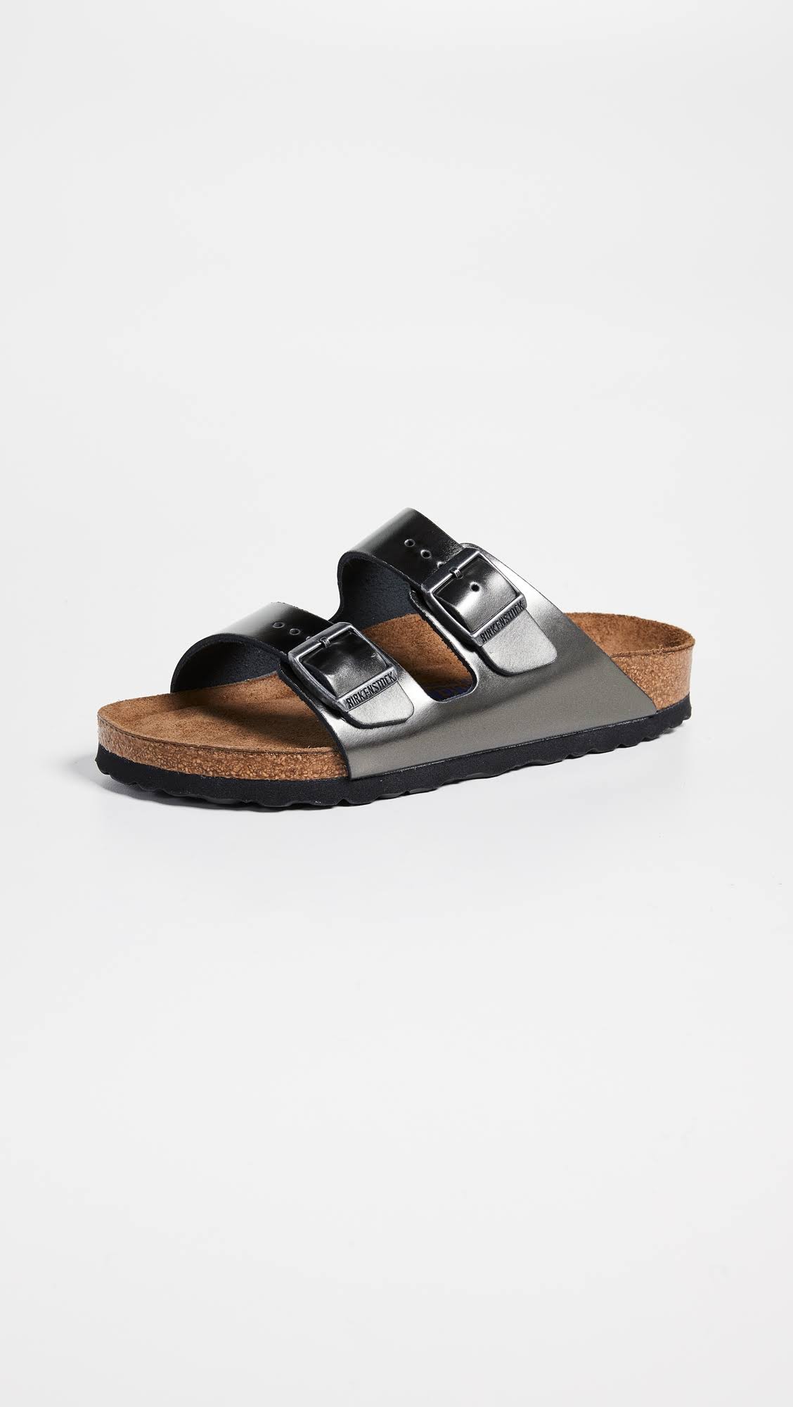 Birkenstock Arizona Soft Footbed Metallic Anthracite Sandal