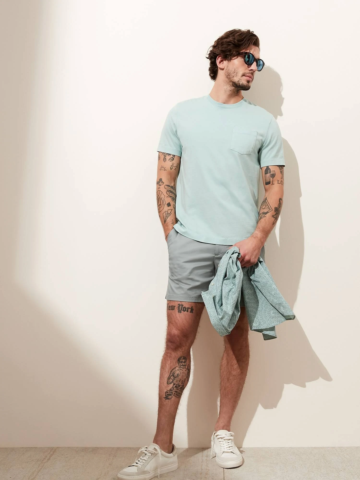 Banana Republic Men's 9x22 Slim Core Temp Short Tile Green Size 28W