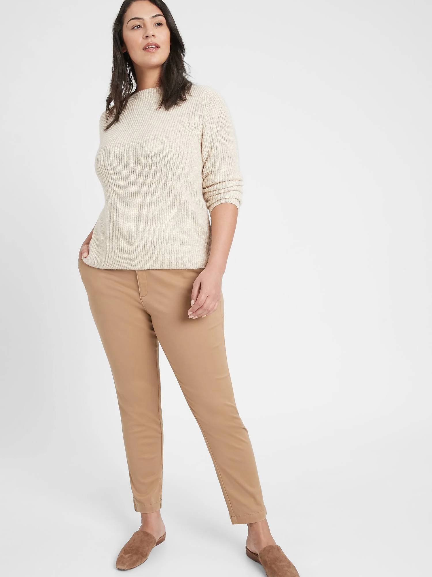 Banana Republic Women's Mid-Rise Skinny Chino Pant Classic Camel Size 0 Short