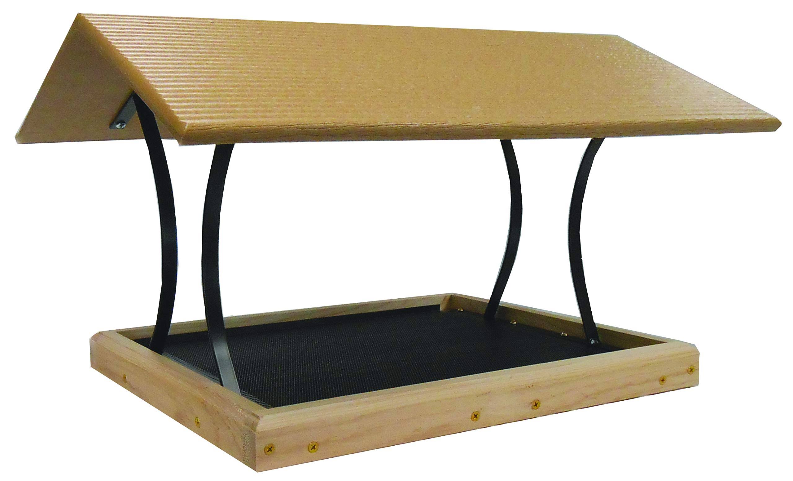 Birds Choice Natural Cedar Fly Thru Bird Feeder