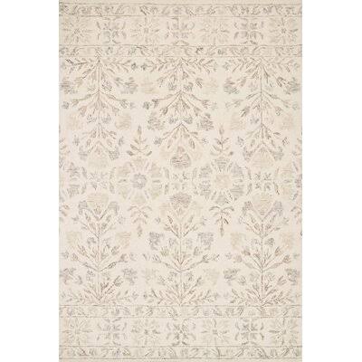 Fleshman Floral Hand Hooked Wool Ivory Area Rug Birch Lane Rug Size: Rectangle 8&6x22 x 12&