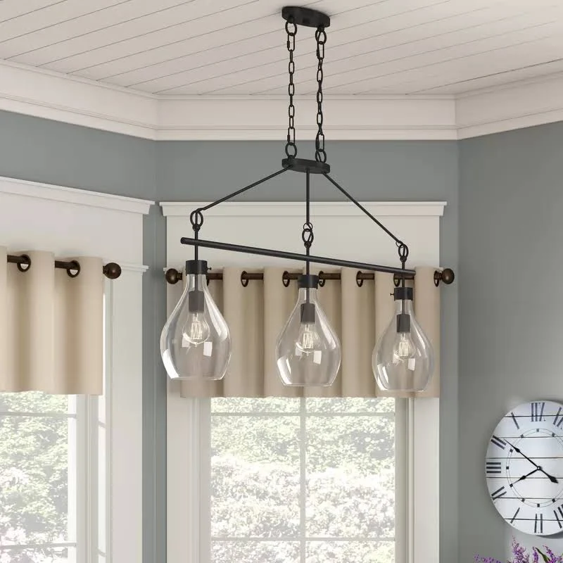 Nan 3-Light Kitchen Island Teardrop Pendant