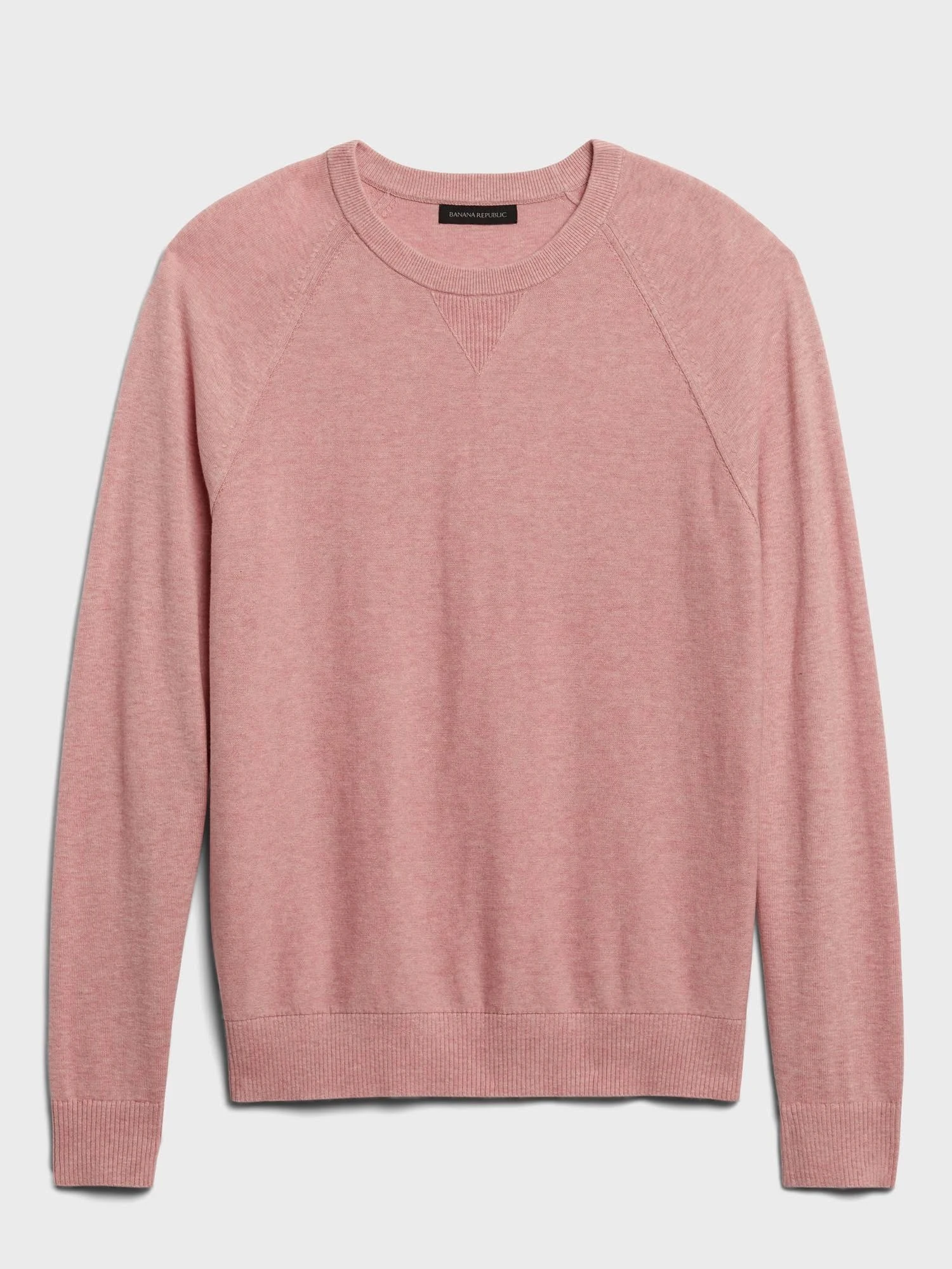 Banana Republic Men's Organic Cotton Raglan Sweater Dusty Pink Size Xs