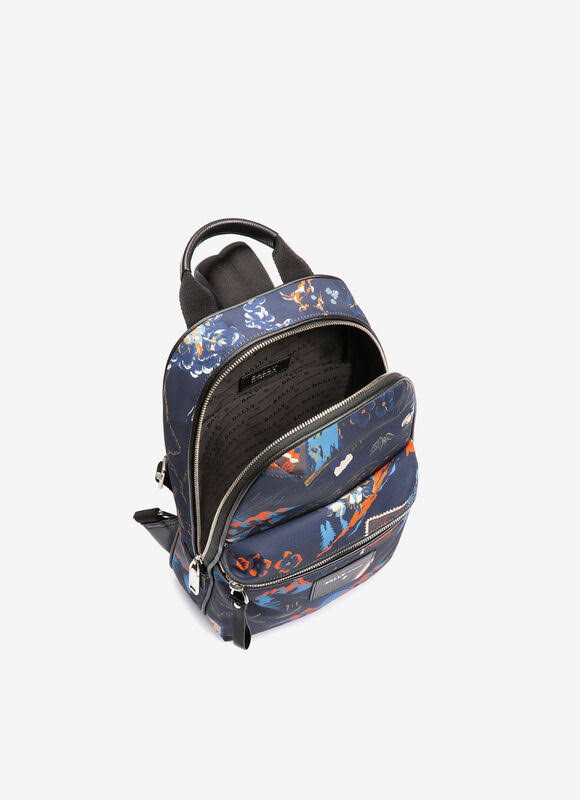 Bally Fuston Blue, Fabric Sling Bag in Blue Os