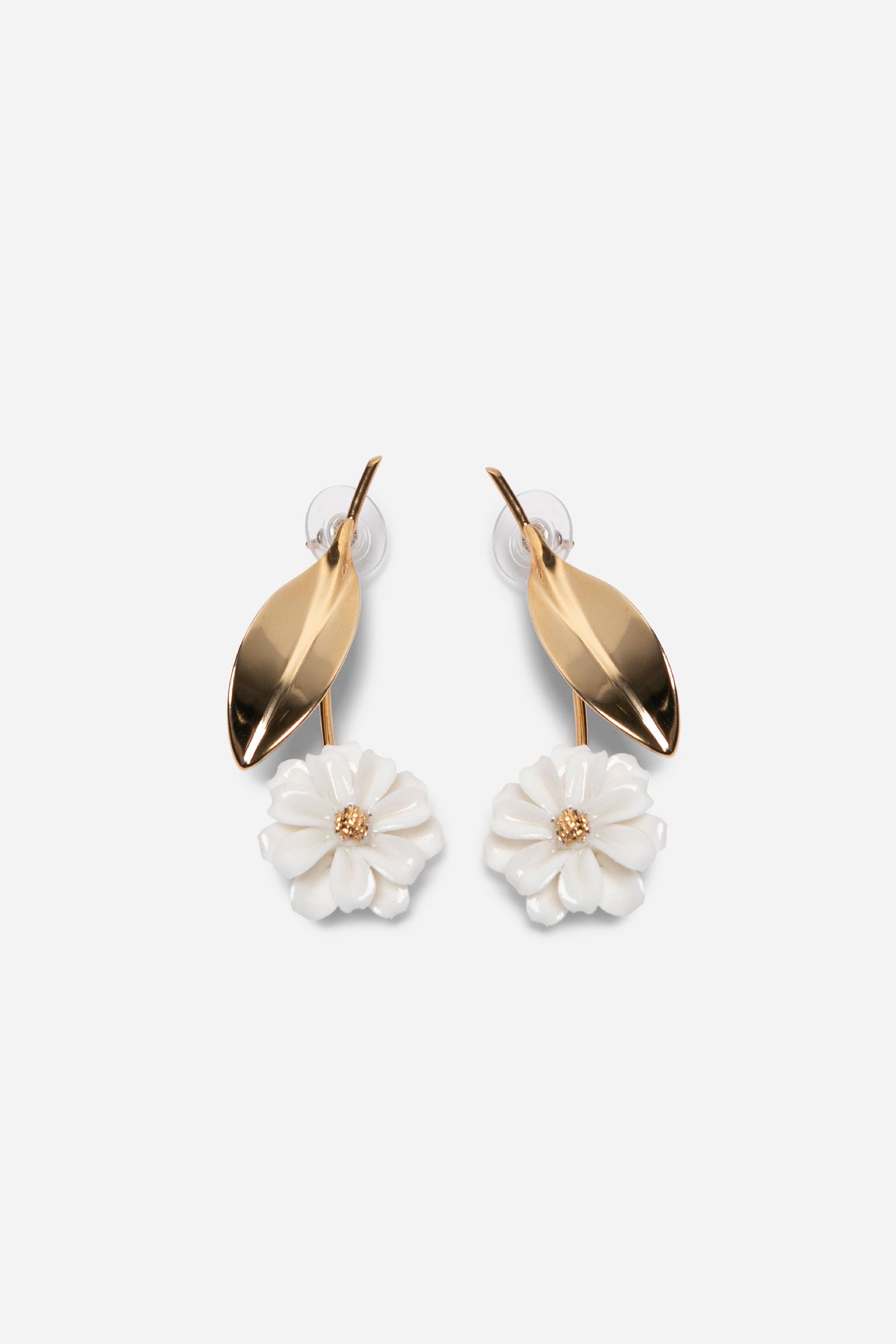DAISY STEM EARRINGS GOLD