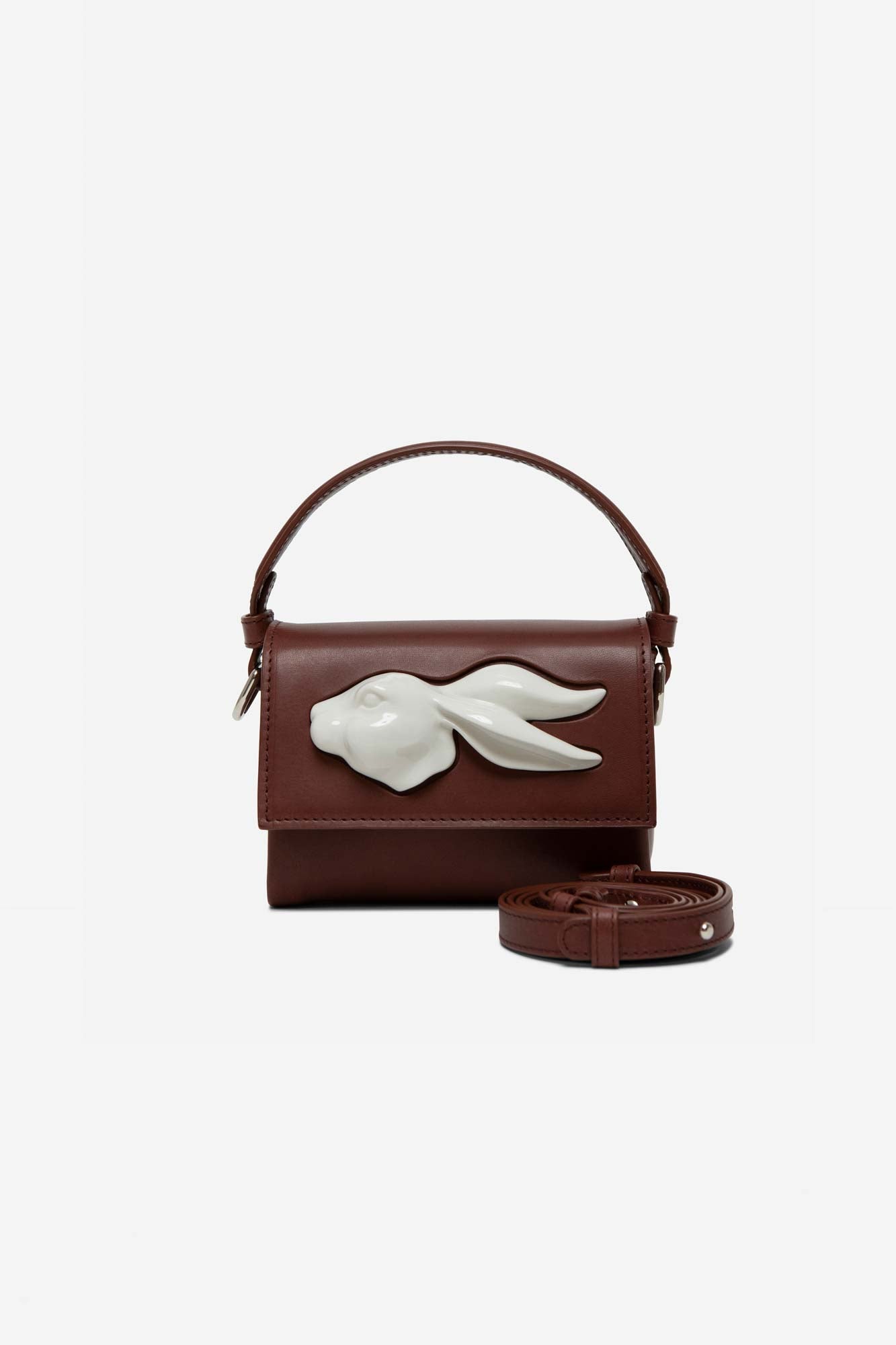 FLAP MINI RABBIT HEAD BAG COCOA