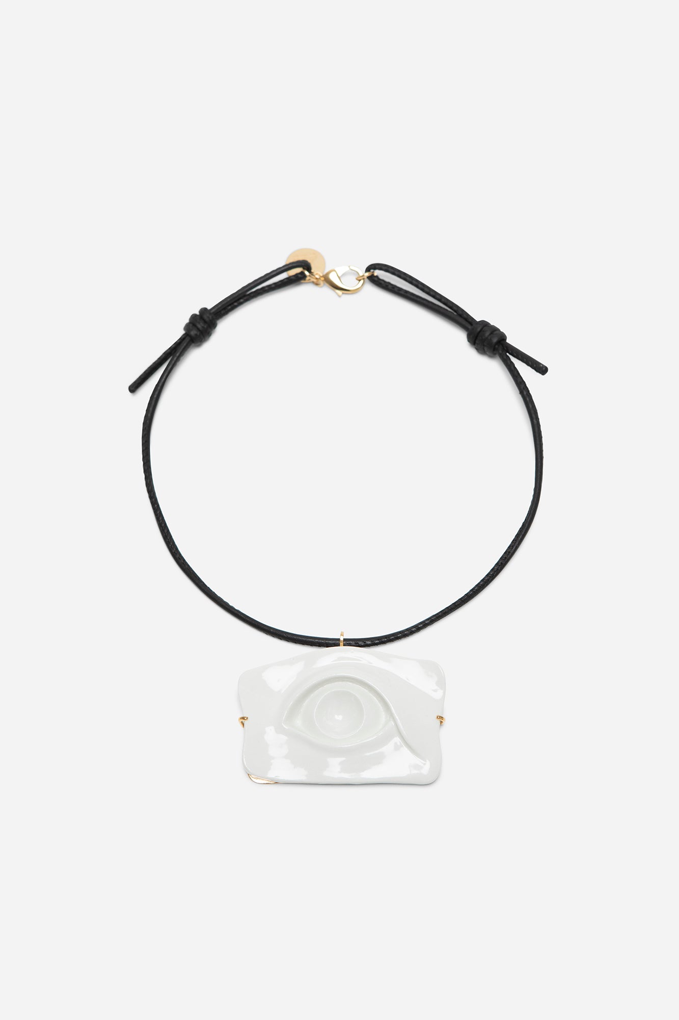 EYE BIG NECKLACE WHITE