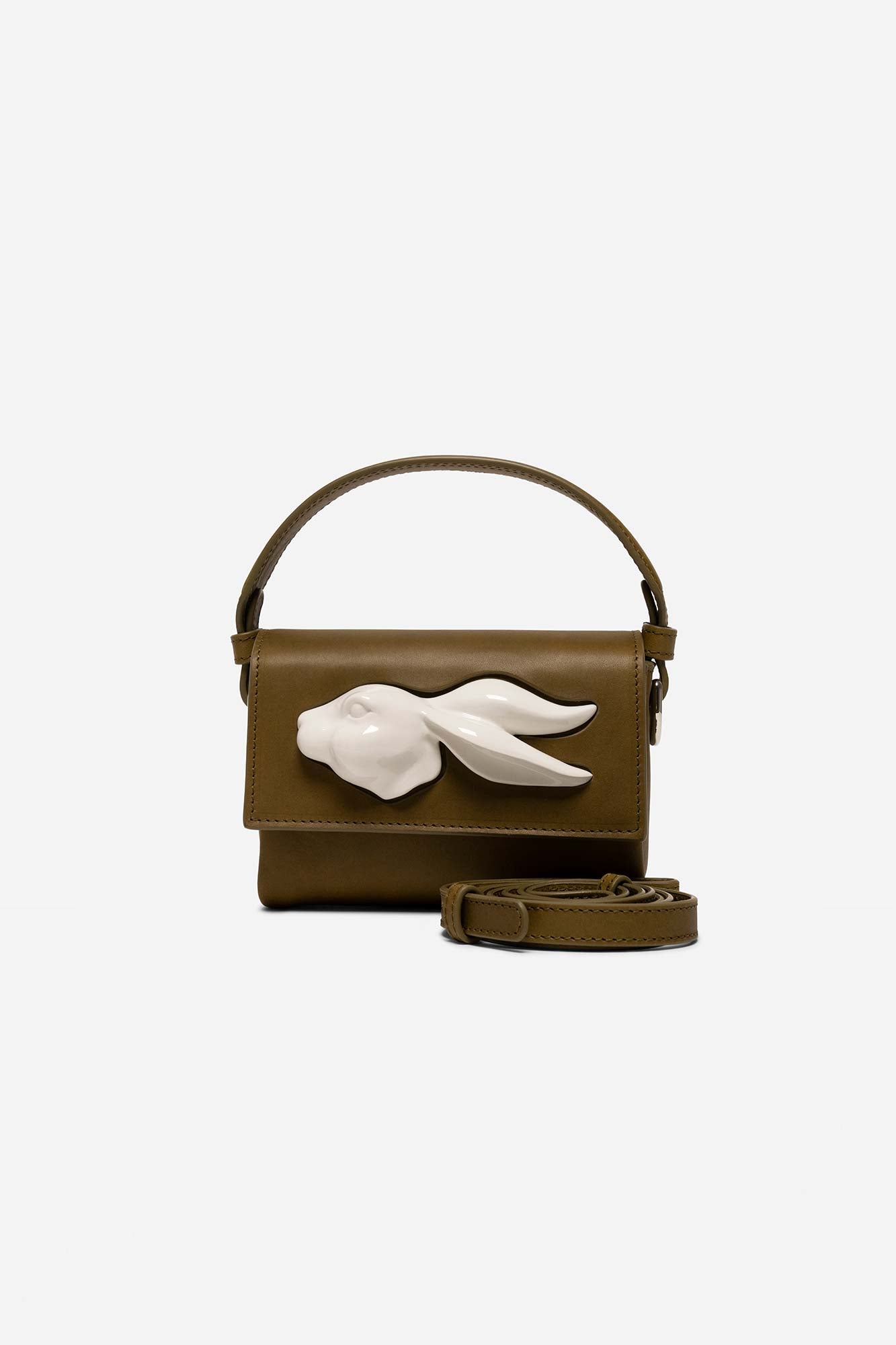 FLAP MINI RABBIT HEAD BAG OLIVE