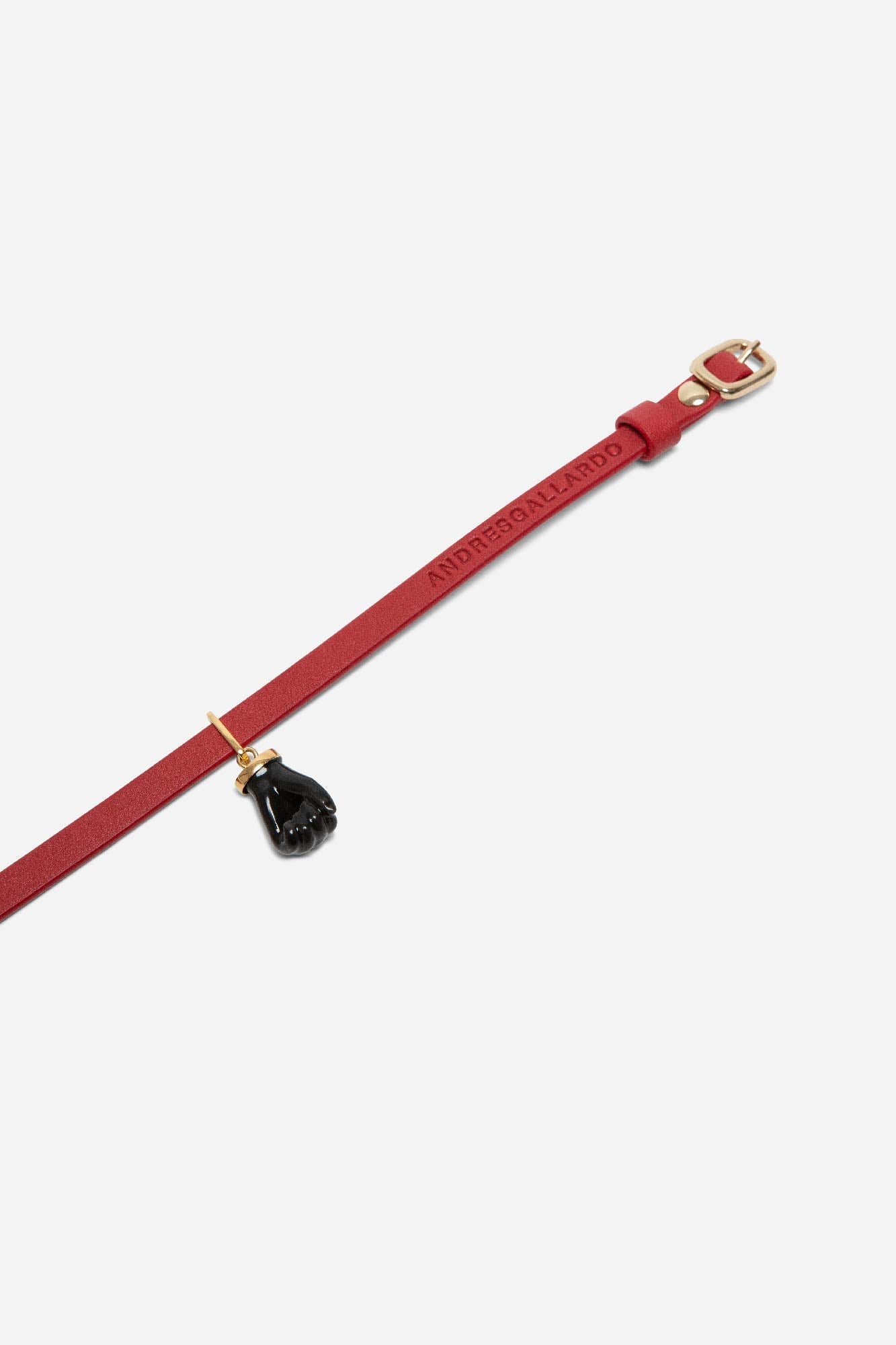 FIST LEATHER CHOKER BLACK