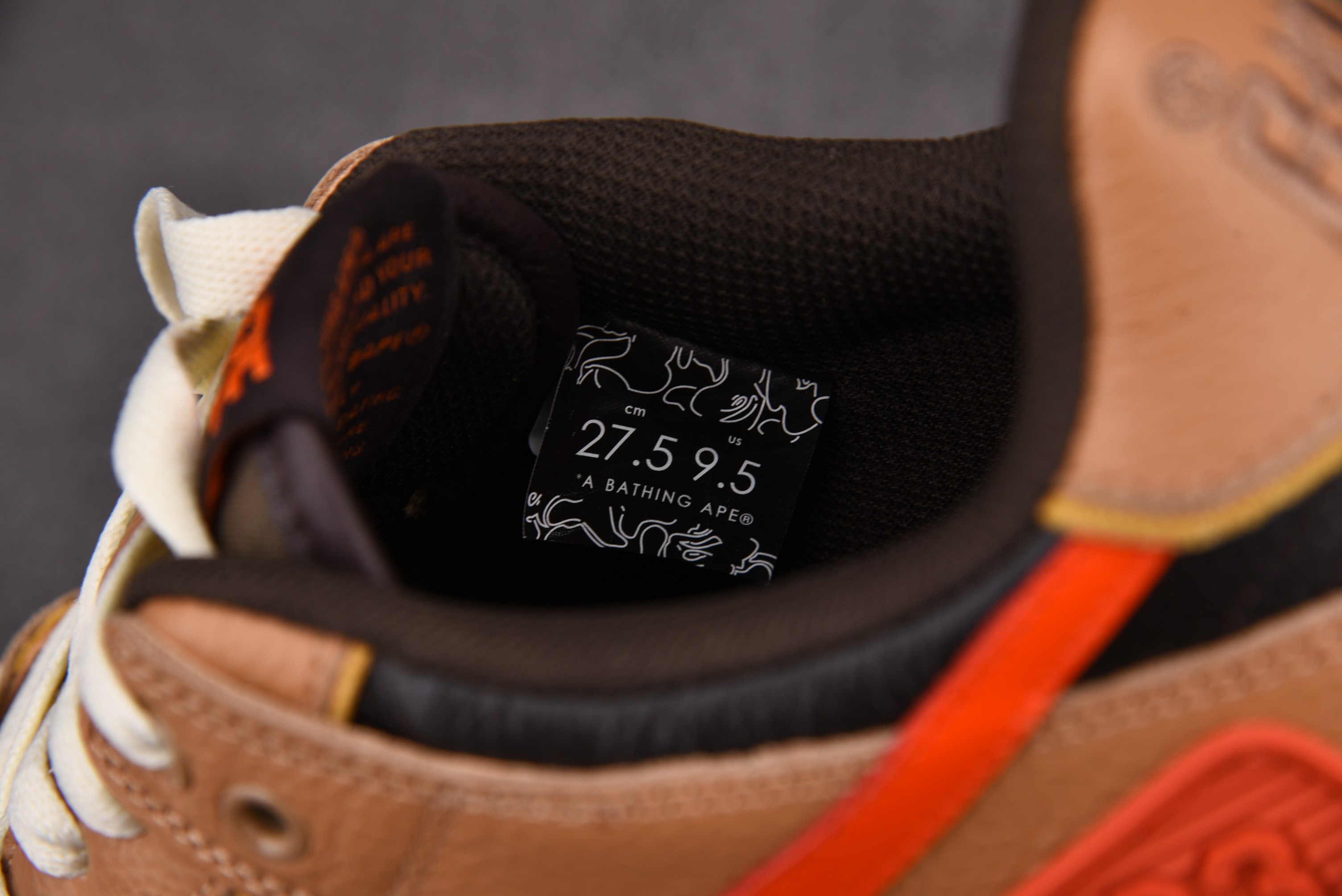 A BATHING APE BAPE SK8 STA Yellow Brown