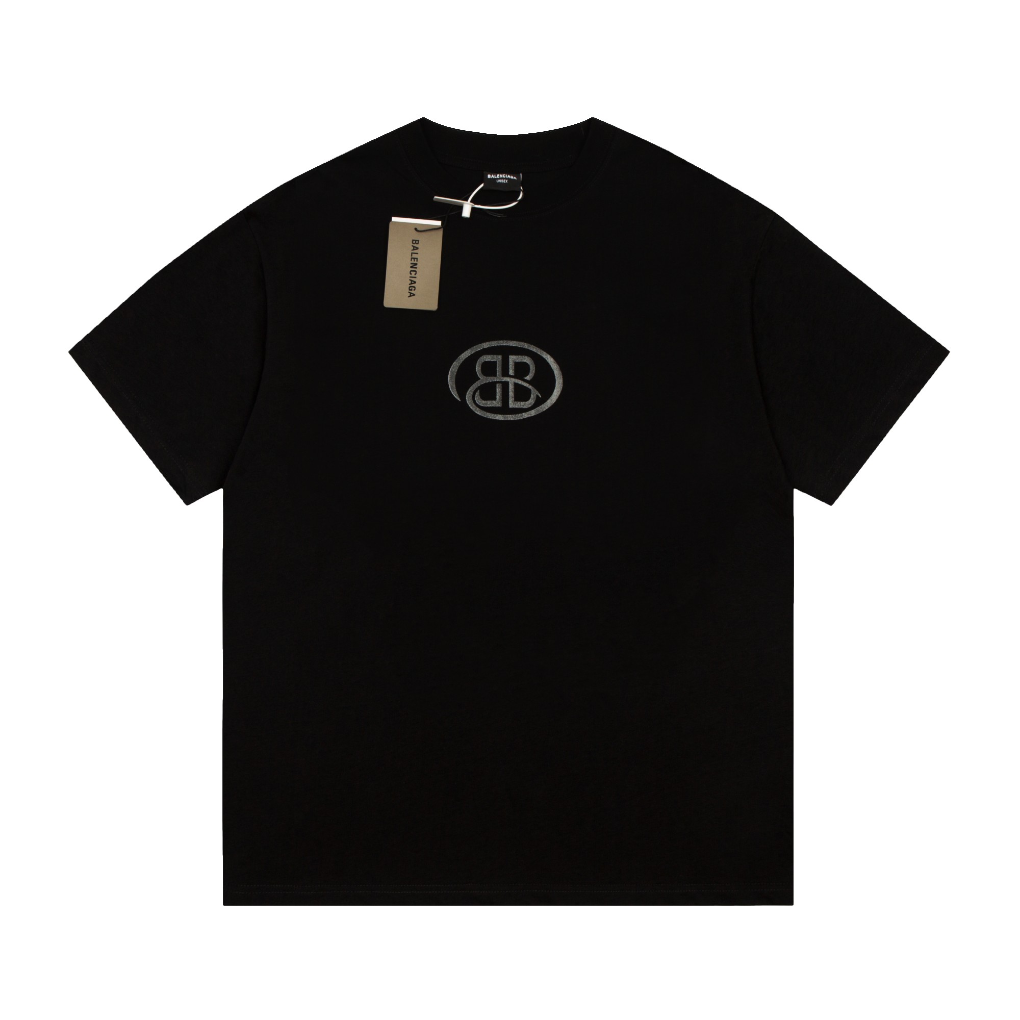Balenciaga Double B Logo Reversible Short Sleeve T-Shirt Black 6.14
