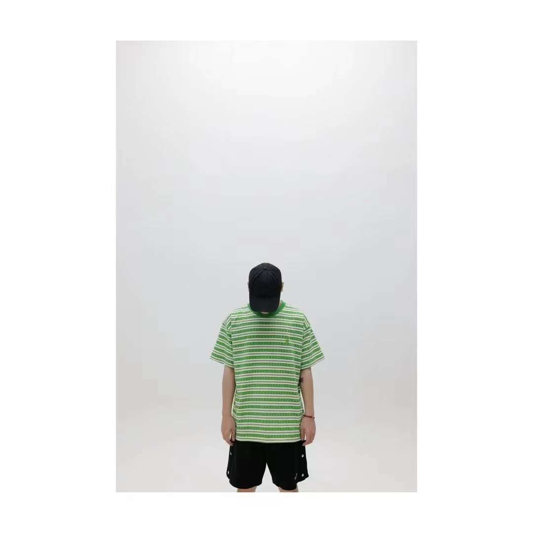 Chrome Hearts Knit Gingham Embroidered T-Shirt Green 5.16