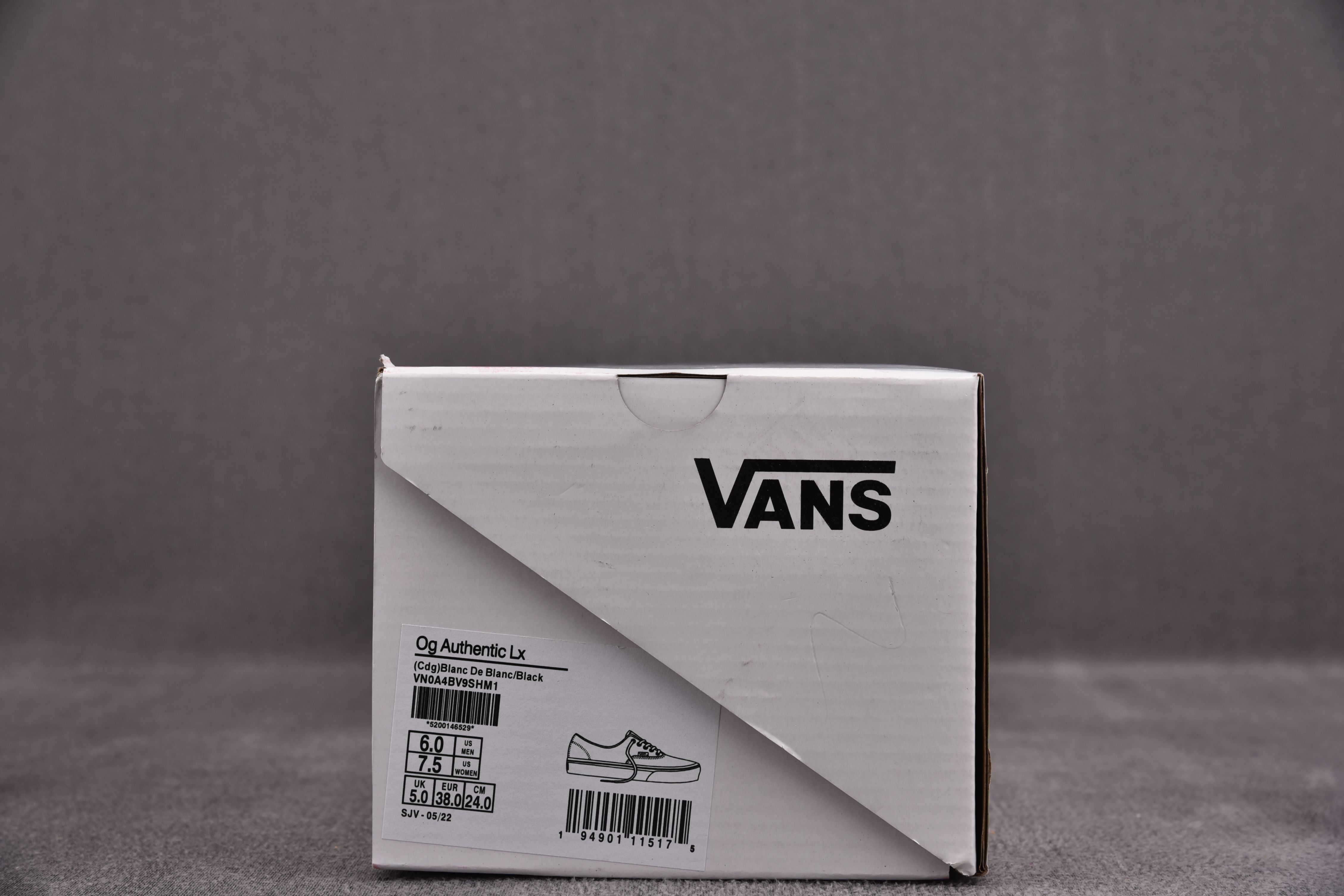Vans Authentic Comme des Garcons Black Heel Tab (Curved Rubber)