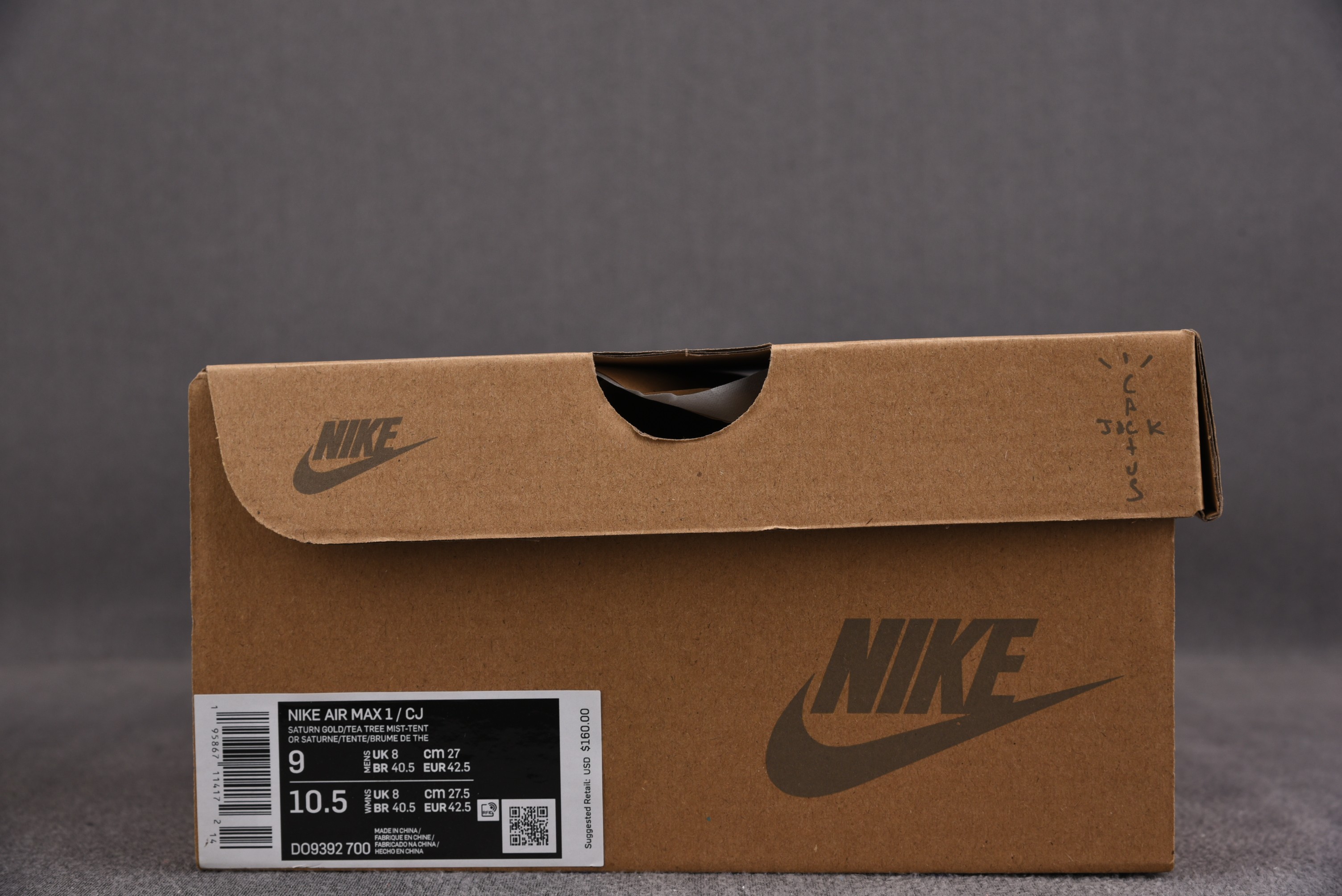 Nike Air Max 1 Travis Scott Cactus Jack Saturn Gold