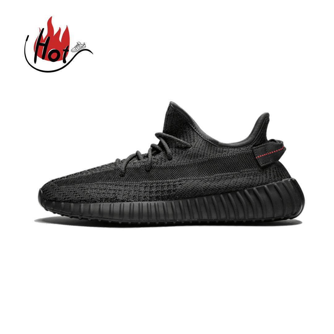 【Clearance】 adidas Yeezy Boost 350 V2 Static Black Non-Reflective（US4）