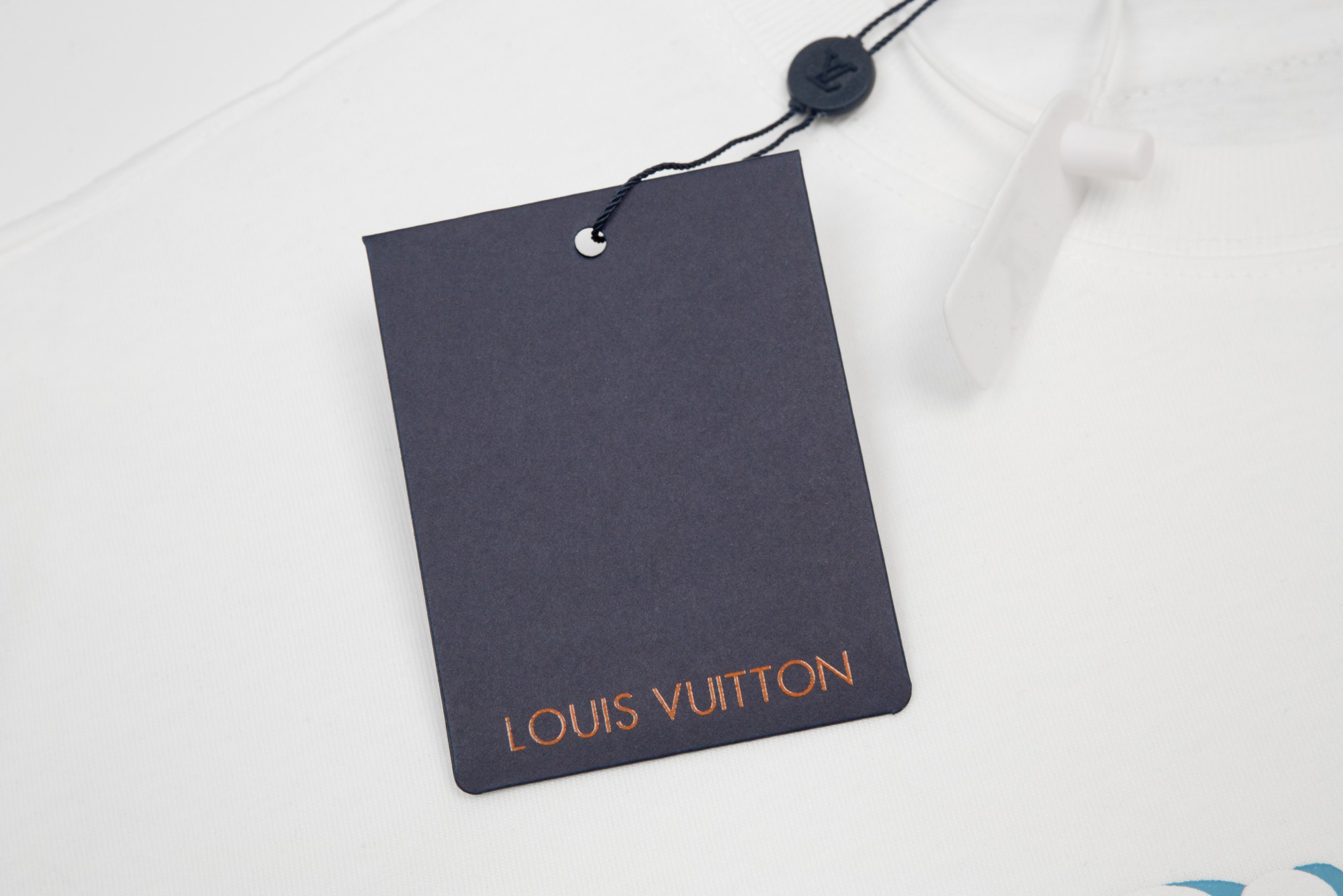 Louis Vuitton 23ss Blue Sky White Cloud Print Suede Foam Short Sleeve White 6.14