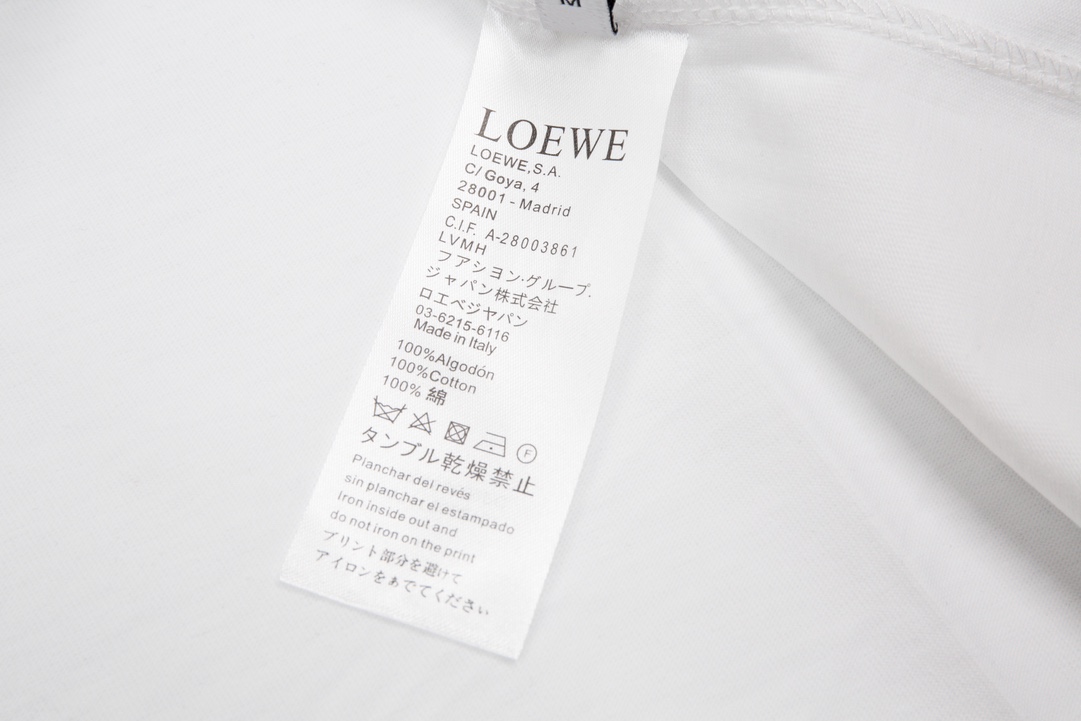 Loew SS23 new series pocket three-dimensional embroidery short-sleeved T-shirt White 6.14