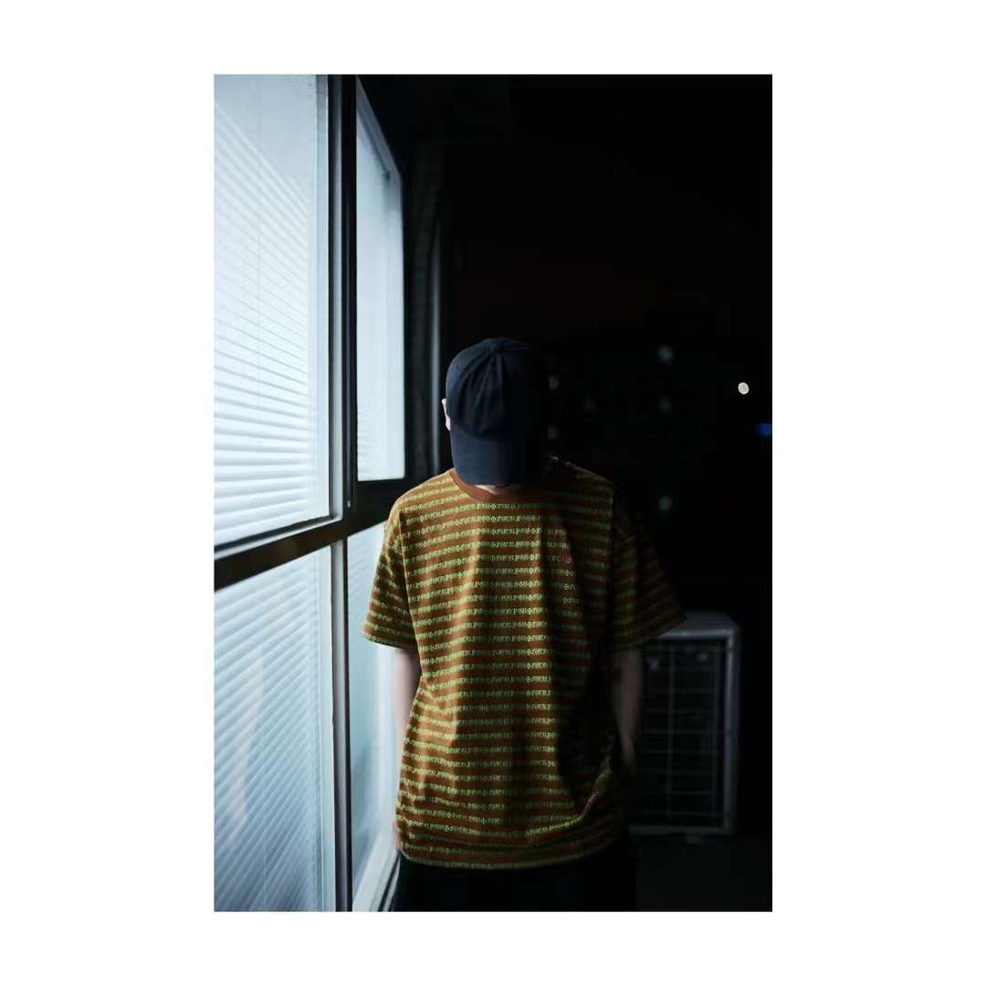 Chrome Hearts Knit Gingham Embroidered T-Shirt Brown 5.16