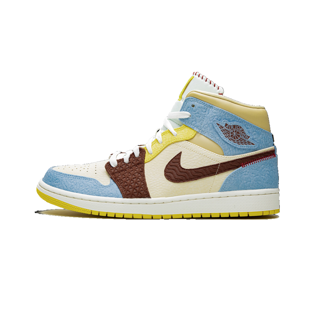 【Clearance】Jordan 1 Mid SE Fearless Maison Chateau Rouge（US9.5）