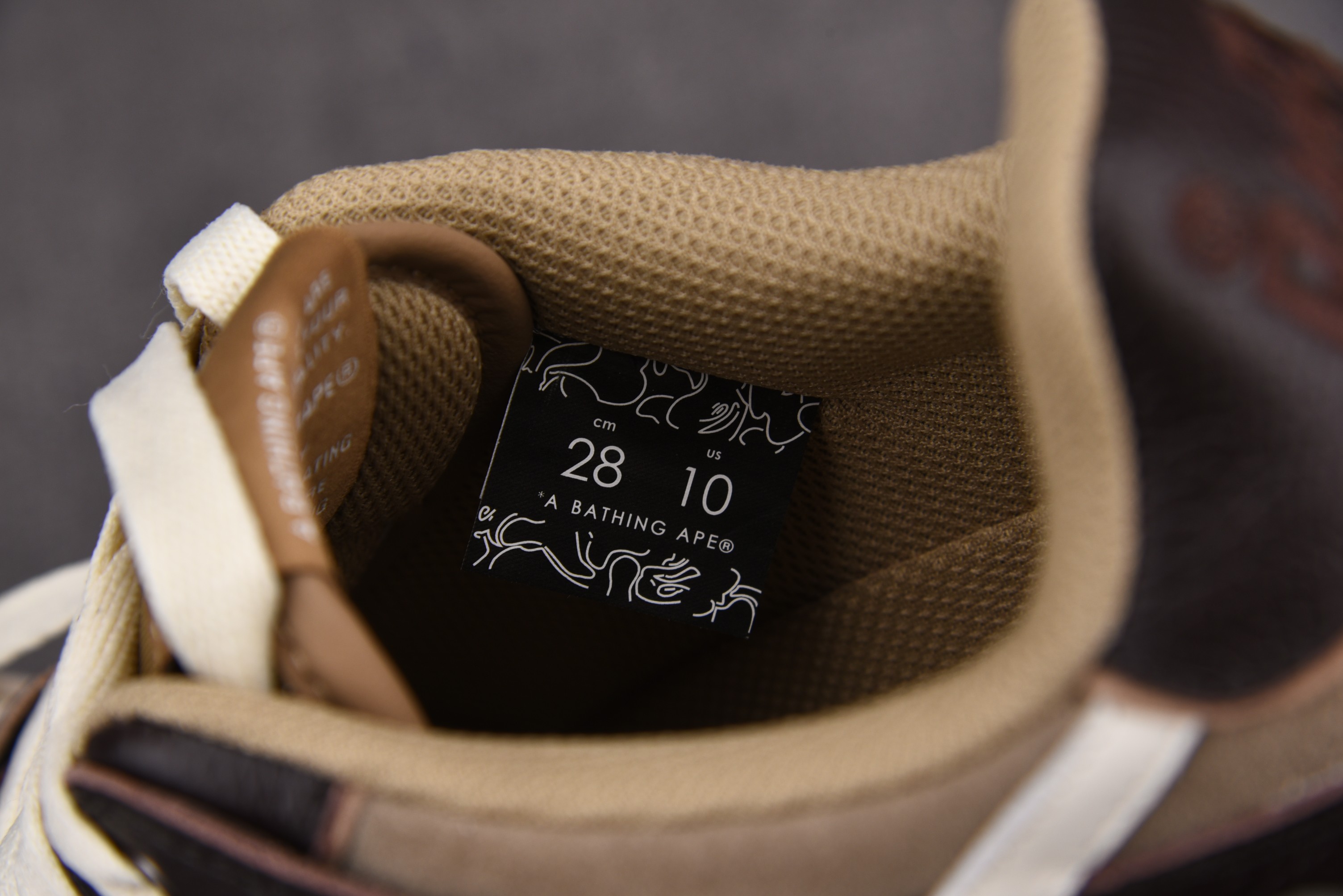 A Bathing Ape SK8 STA Sneakers Khaki Coffee