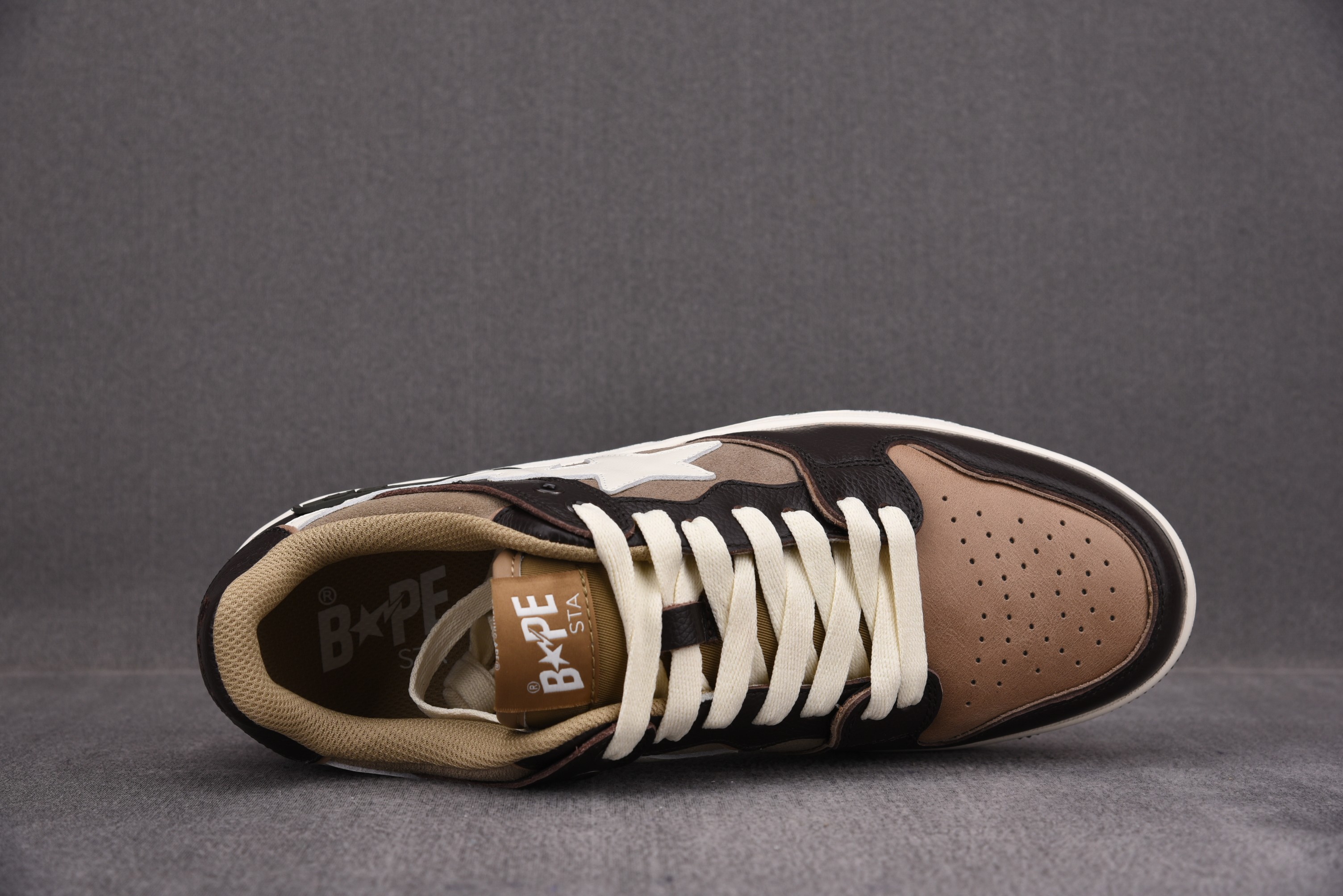 A Bathing Ape SK8 STA Sneakers Khaki Coffee