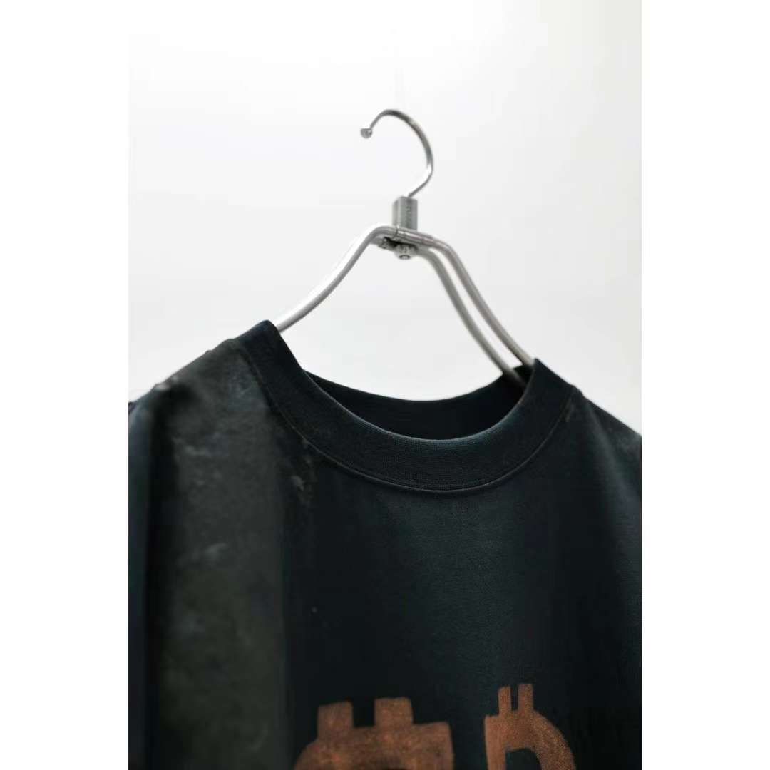 Balenciaga CRYPTO T-SHIRT OVERSIZED IN BLACK FADED 5.23