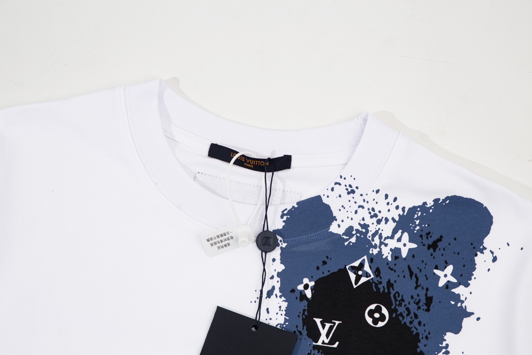 Louis Vuitton 23ss Front and Back Graphic Print Short Sleeve T-Shirt White 6.14