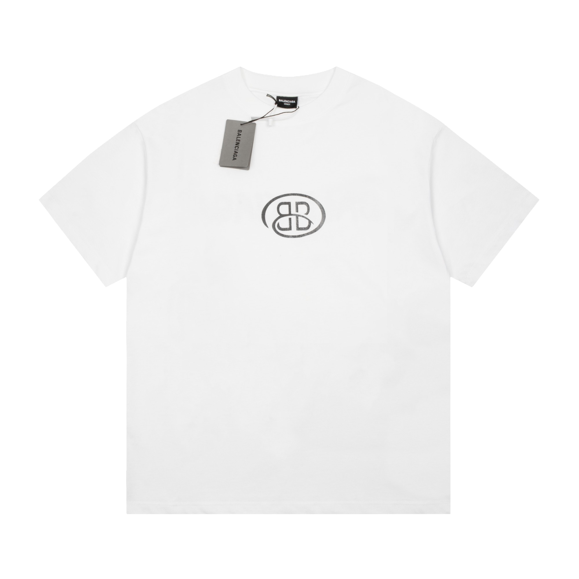 Balenciaga Double B Logo Reversible Short Sleeve T-Shirt White 6.14
