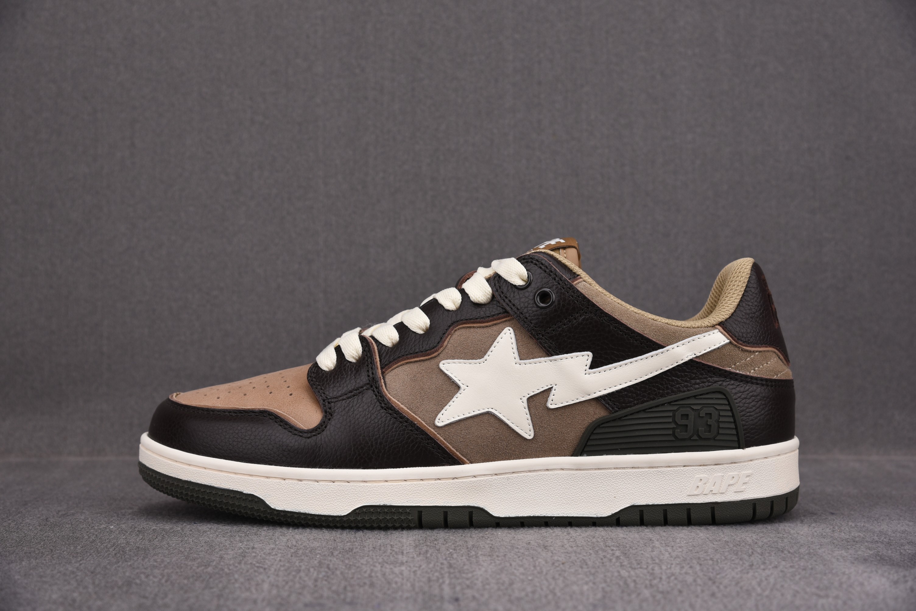 A Bathing Ape SK8 STA Sneakers Khaki Coffee