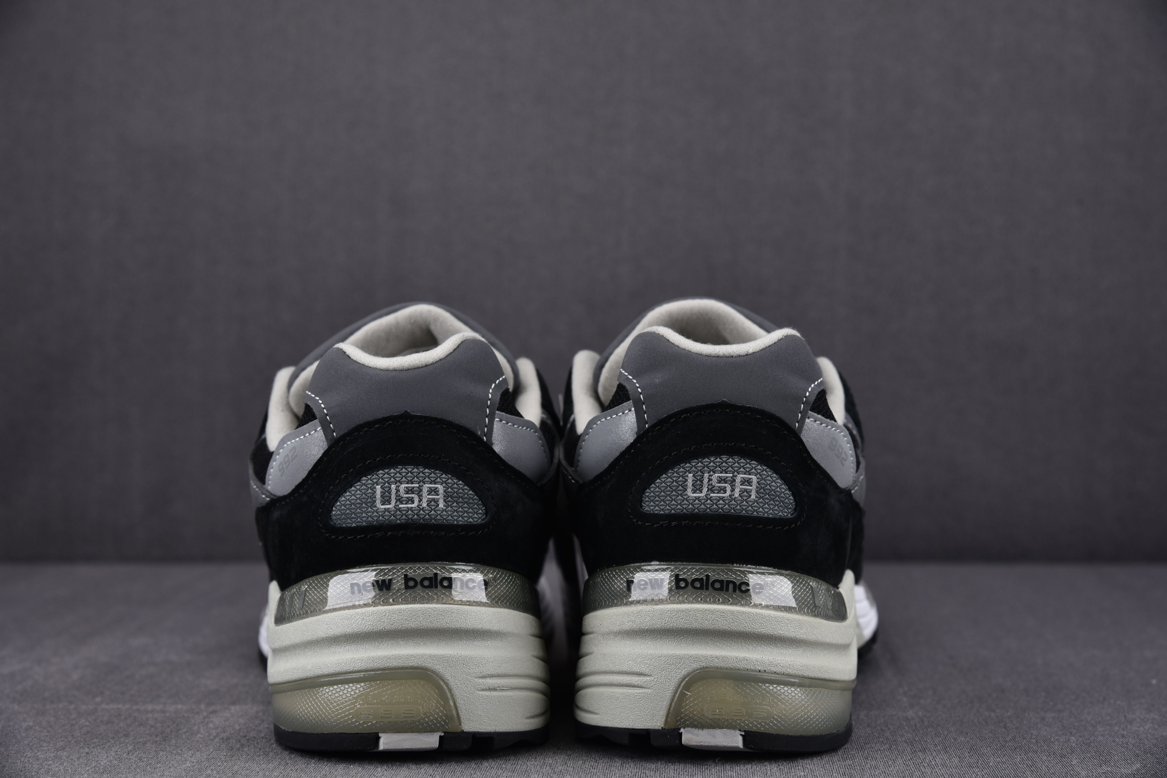 New Balance 992 Black Grey Suede