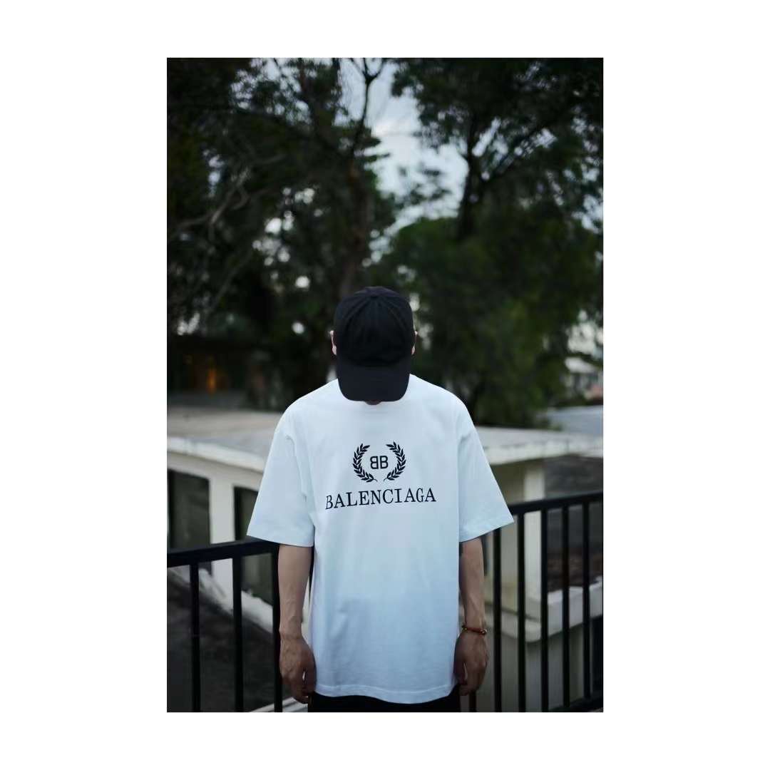 BB Balenciaga logo print T-Shirt White 5.16
