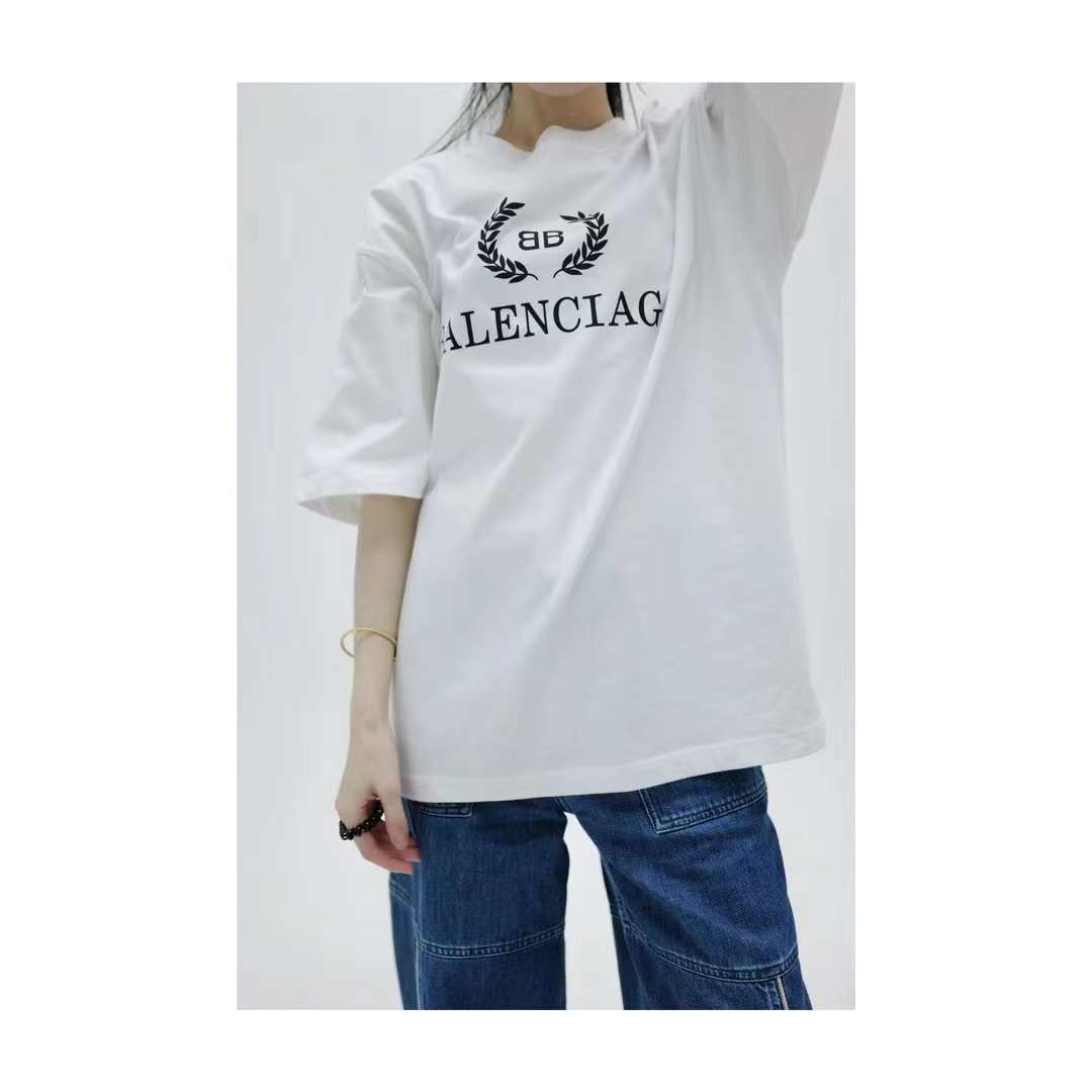 BB Balenciaga logo print T-Shirt White 5.16