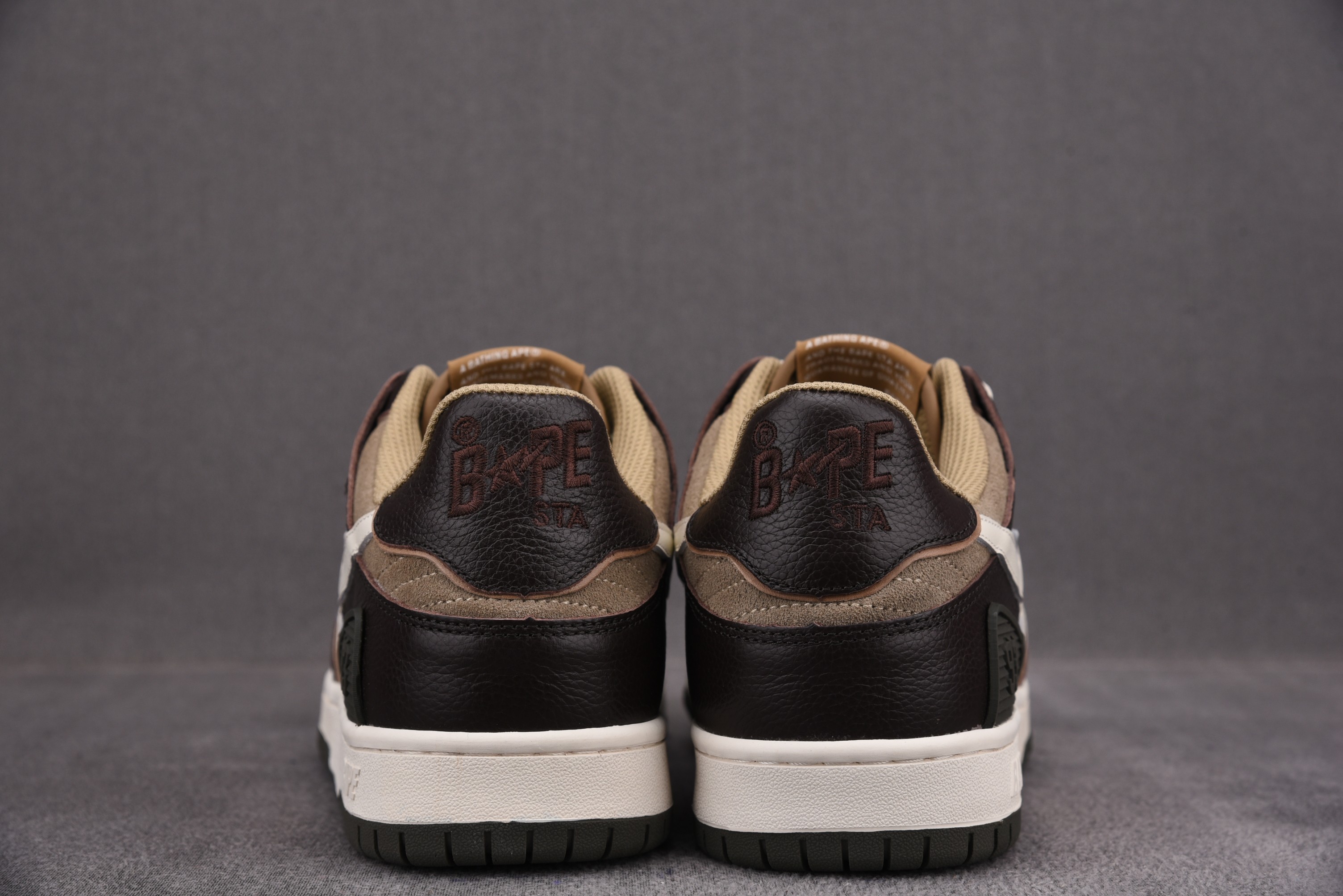 A Bathing Ape SK8 STA Sneakers Khaki Coffee