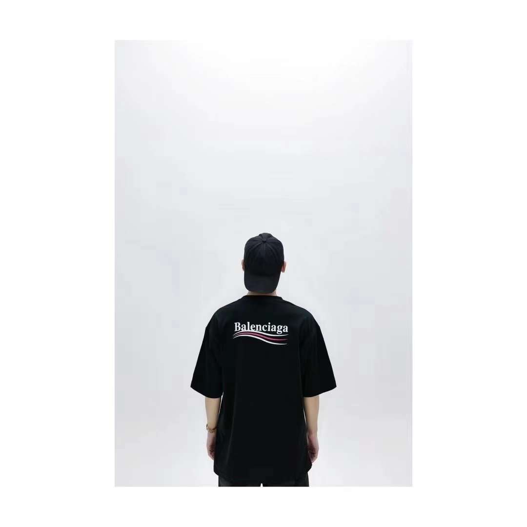 Balenciaga Political Campaign Short Sleeve Black 5.16