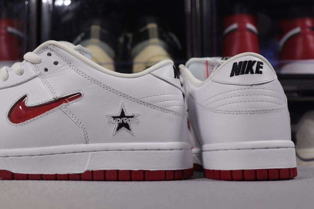 Nike SB Dunk Low Supreme Jewel Swoosh Red