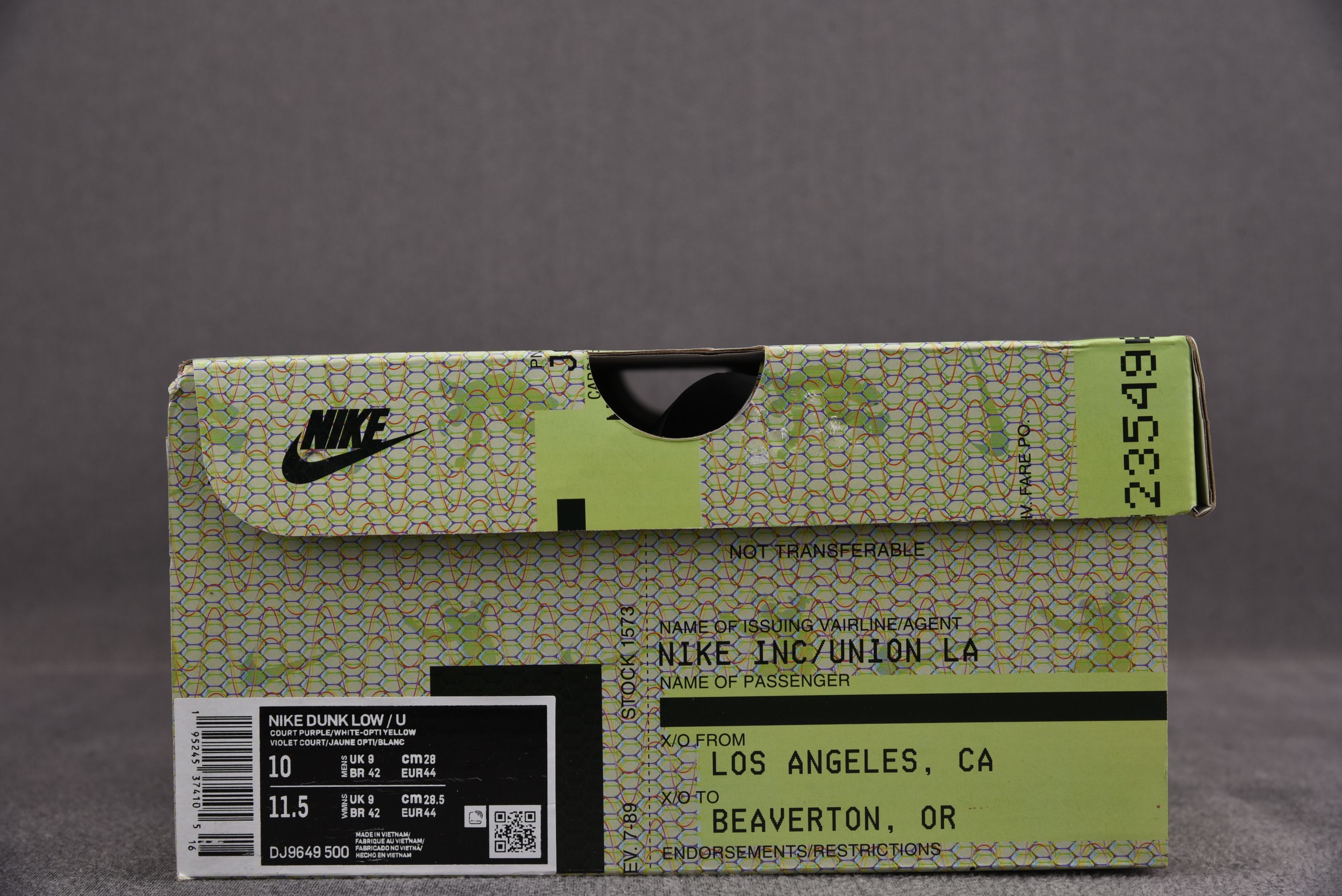 Nike Dunk Low Union Purple Gold