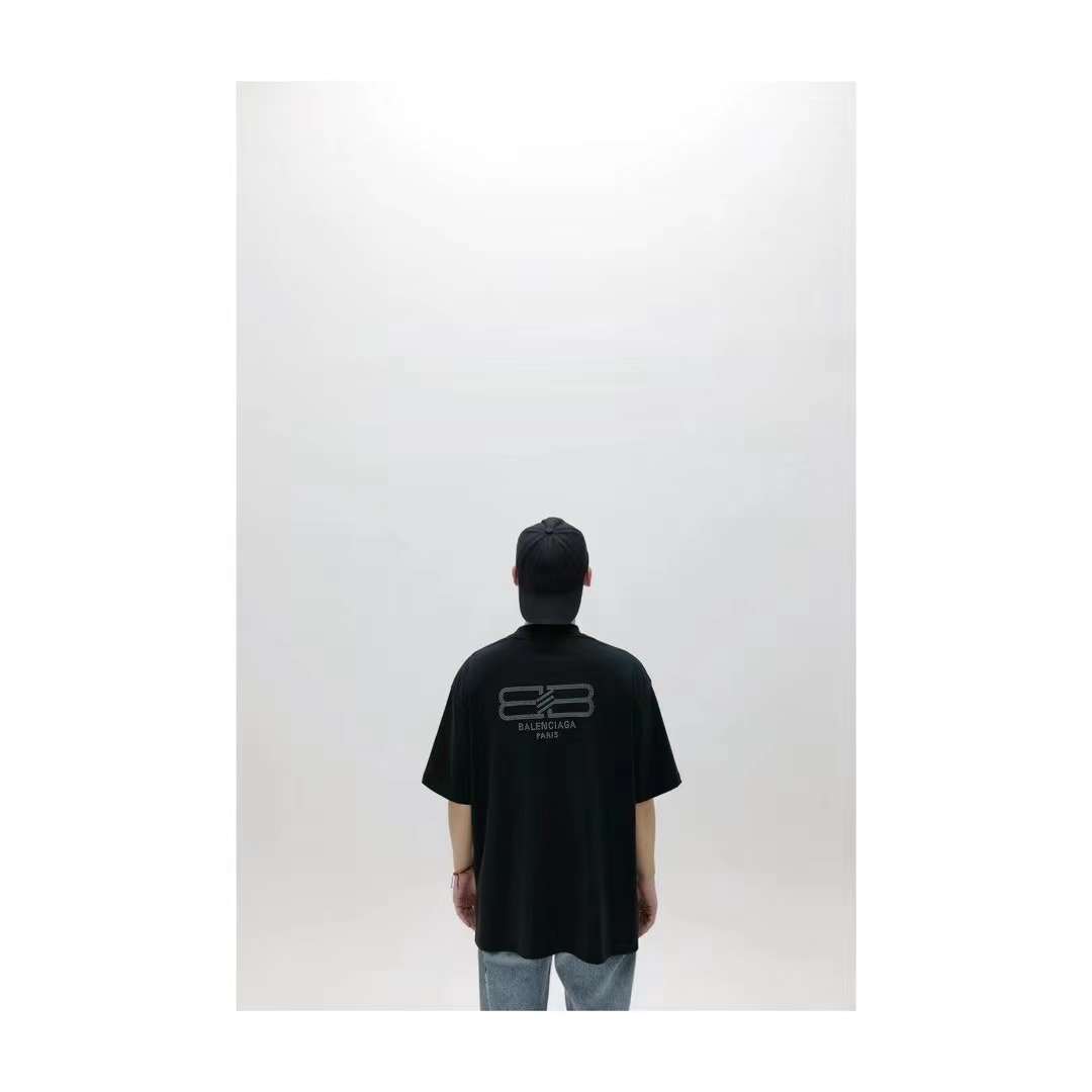 Balenciaga Cotton Short Sleeves Logo Luxury T-Shirts 5.23